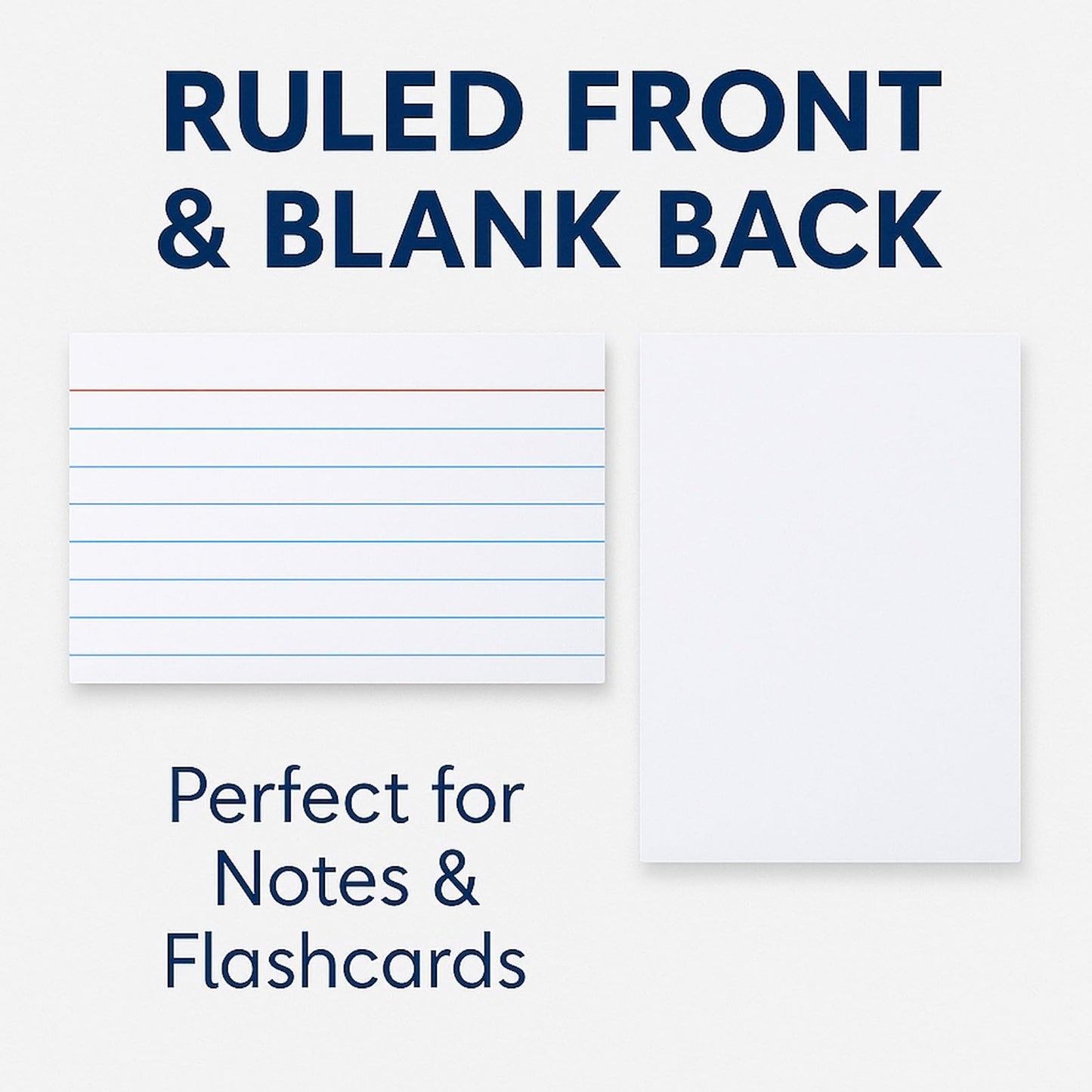 WritePads Index Cards Bulk, 2400 Flash Cards (24 Packs of 100), Wide Ruled Notecard, Blank Back Note Cards, Lined Flashcards for Studying School Home and Office, Made in USA (4x6)