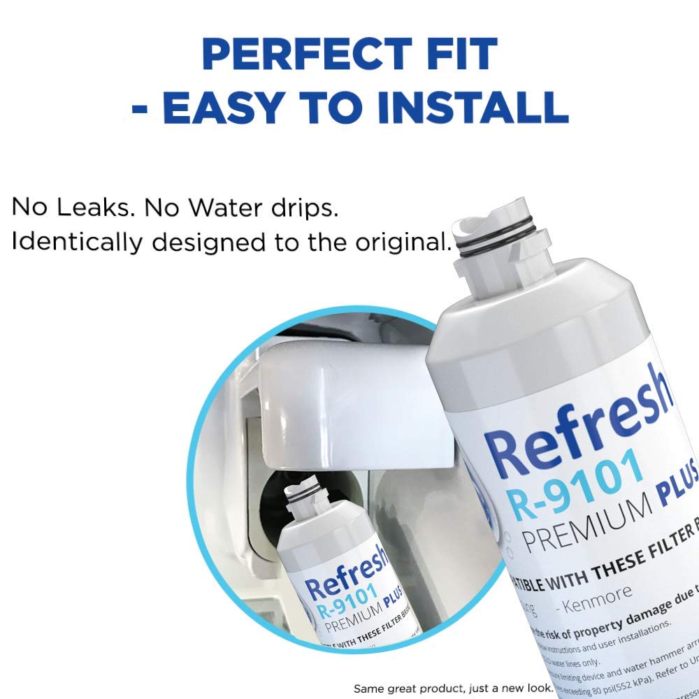 Refresh Plus R-9101 Refrigerator Water Filter Replacement for Samsung DA29-00020A, DA29-00020B, HAF-CIN/EXP, NSF 53 Tested, 6-Month 300 Gallon Filter, 2 Pack