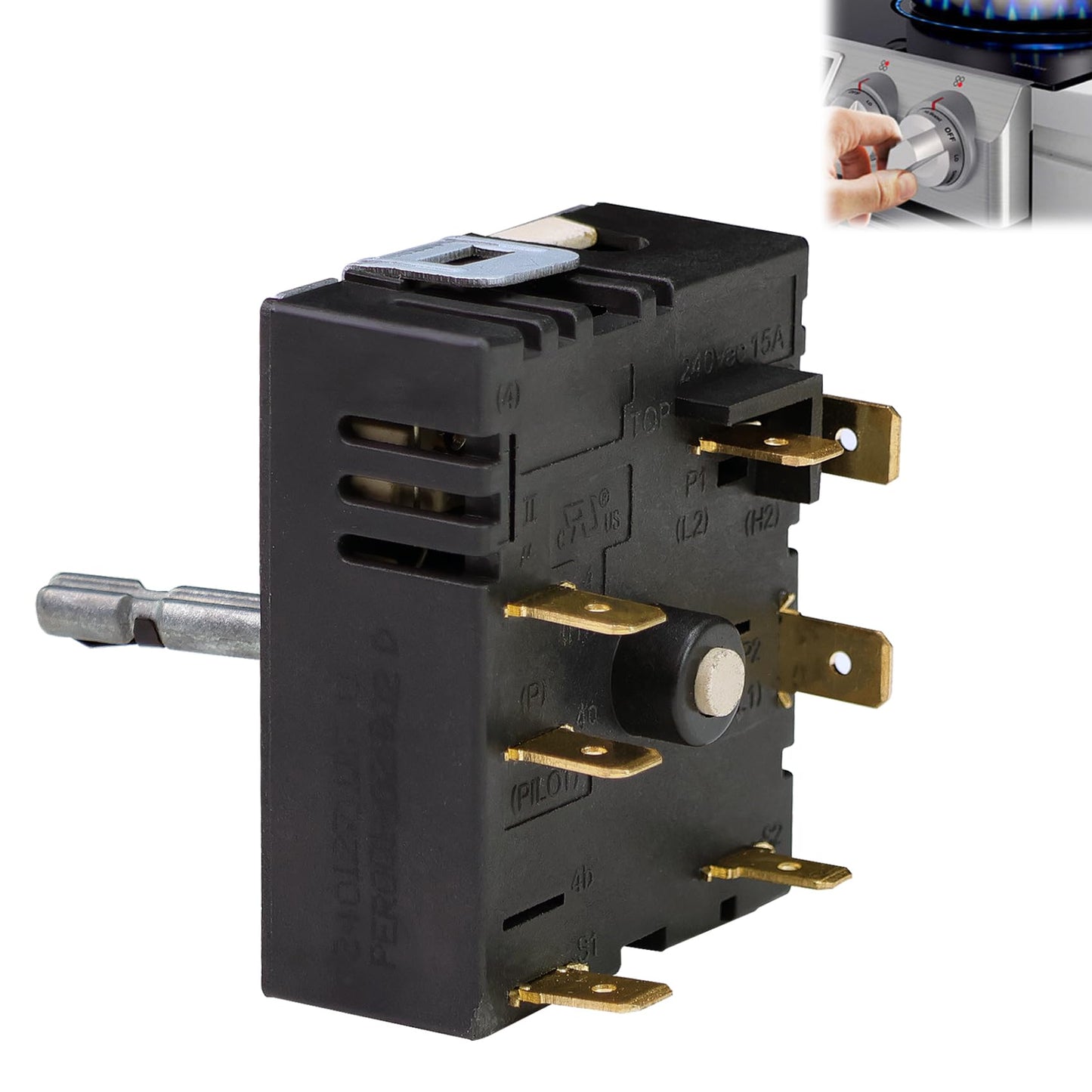 Upgrade DG44-01006A Control Switch Compatible with Samsung DG44-01006A Range Regulator-Outer Control Switch, Fit for Samsung DG44-01006A, PER001-02 D, 3282716, AP5800762, PS8764900, EAP8764900