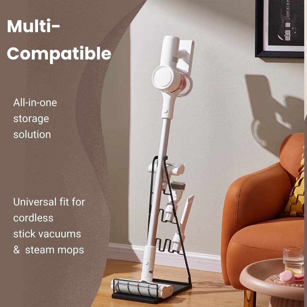 IZSOHHOME Universal Vacuum Stand,Storage-Stand-Docking-Station-Holder,Stable Metal Storage Bracket Stand Holder,Compatible with Dyson,Hoover, Eureka, Rainbow,Shop VAC and Most Stick Vacuum(White)