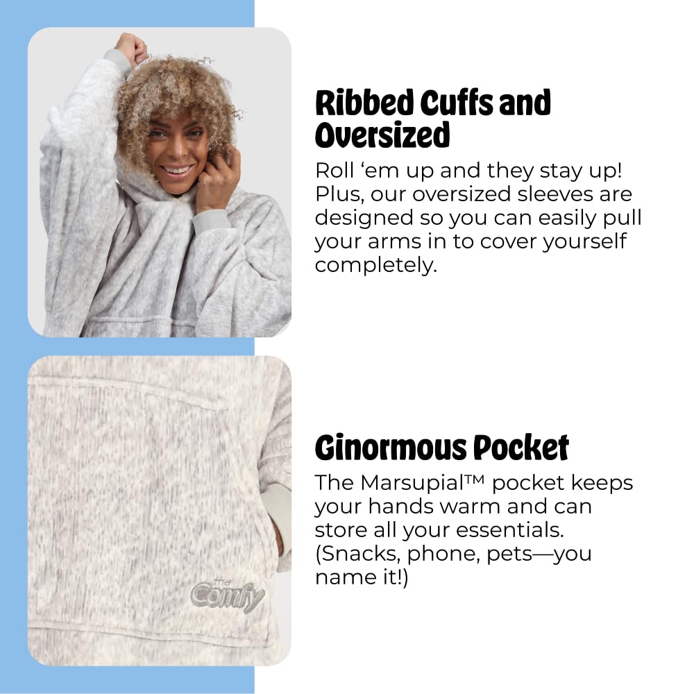 THE COMFY Dream | Oversized Light Microfiber Wearable Blanket, One Size Fits All, Seen on Shark Tank