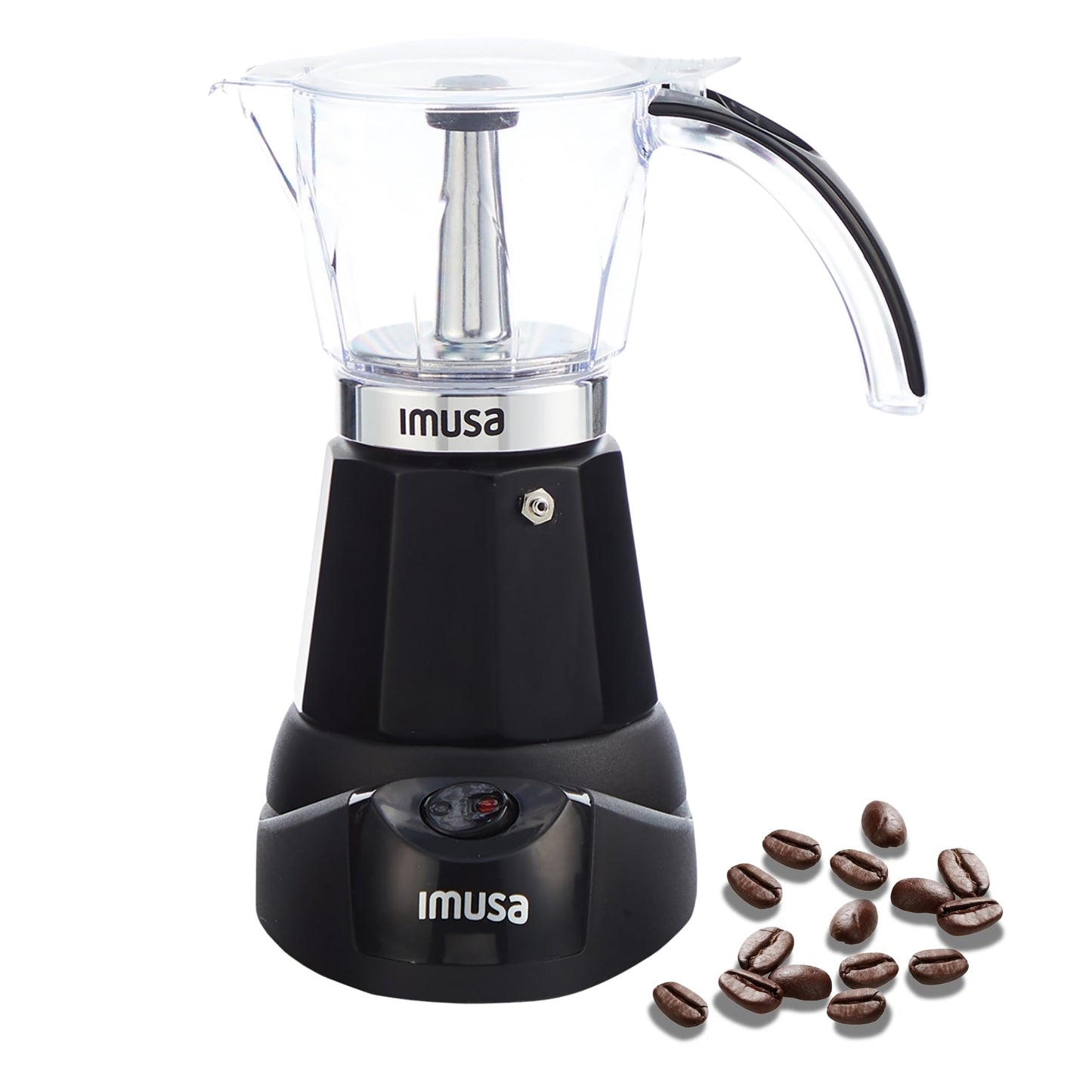 IMUSA 6 or 3 Cup Electric Espresso Maker Black Coffee Machine for Cuban Coffee, Moka and Espresso Drinks