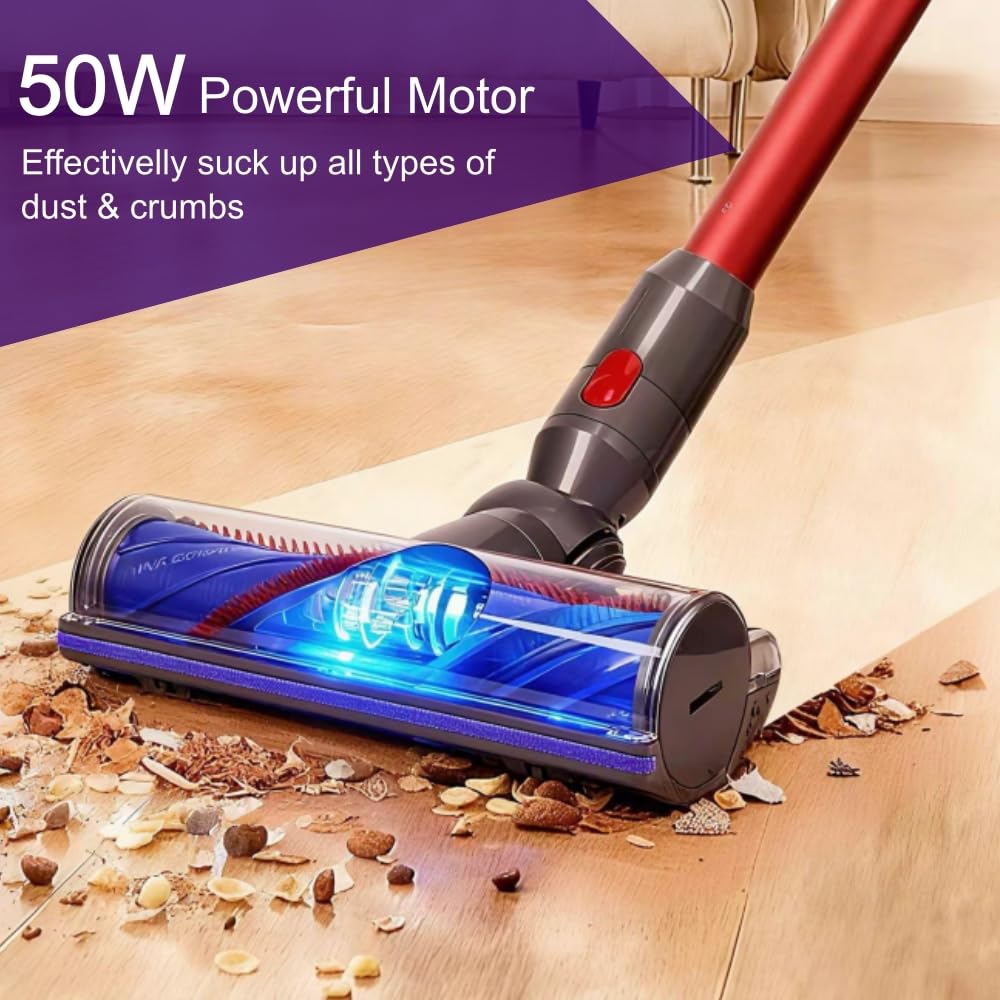 Laymi Upgraded Anti-Tangle Vacuum Head Replacement Compatible with Dyson V8 V7 V10 V11 V15 Cordless Vacuums, Quick Release Motorhead Attachment Parts for Hardwood Floor & Thin Carpets