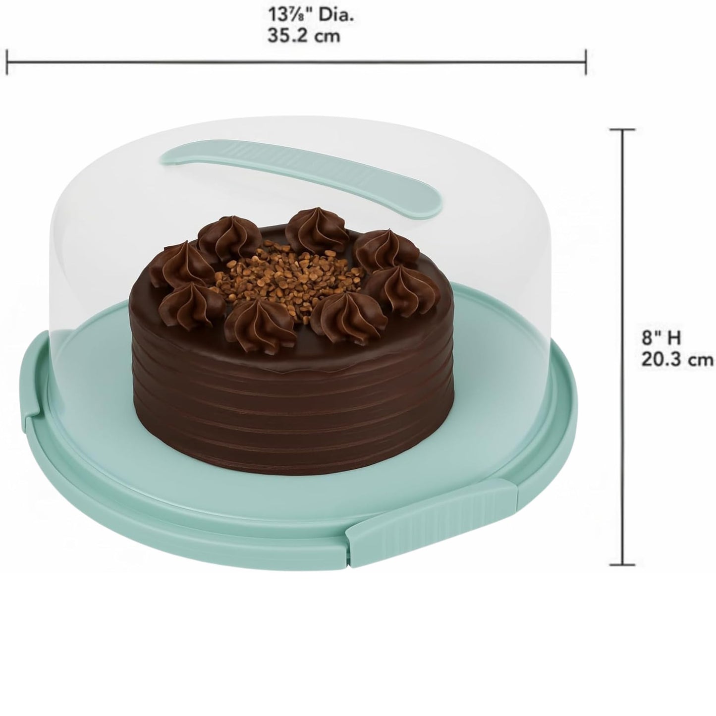 EXTRA LARGE Cake Carrier/Cake Container with Server (Holds up to 12 inch 3-layer cake) Cake Carrier With Lid And Handle /Cake Holder with Lid/Cake Cover Cake Plate Clear Cake Dome Cake Plate With Lid
