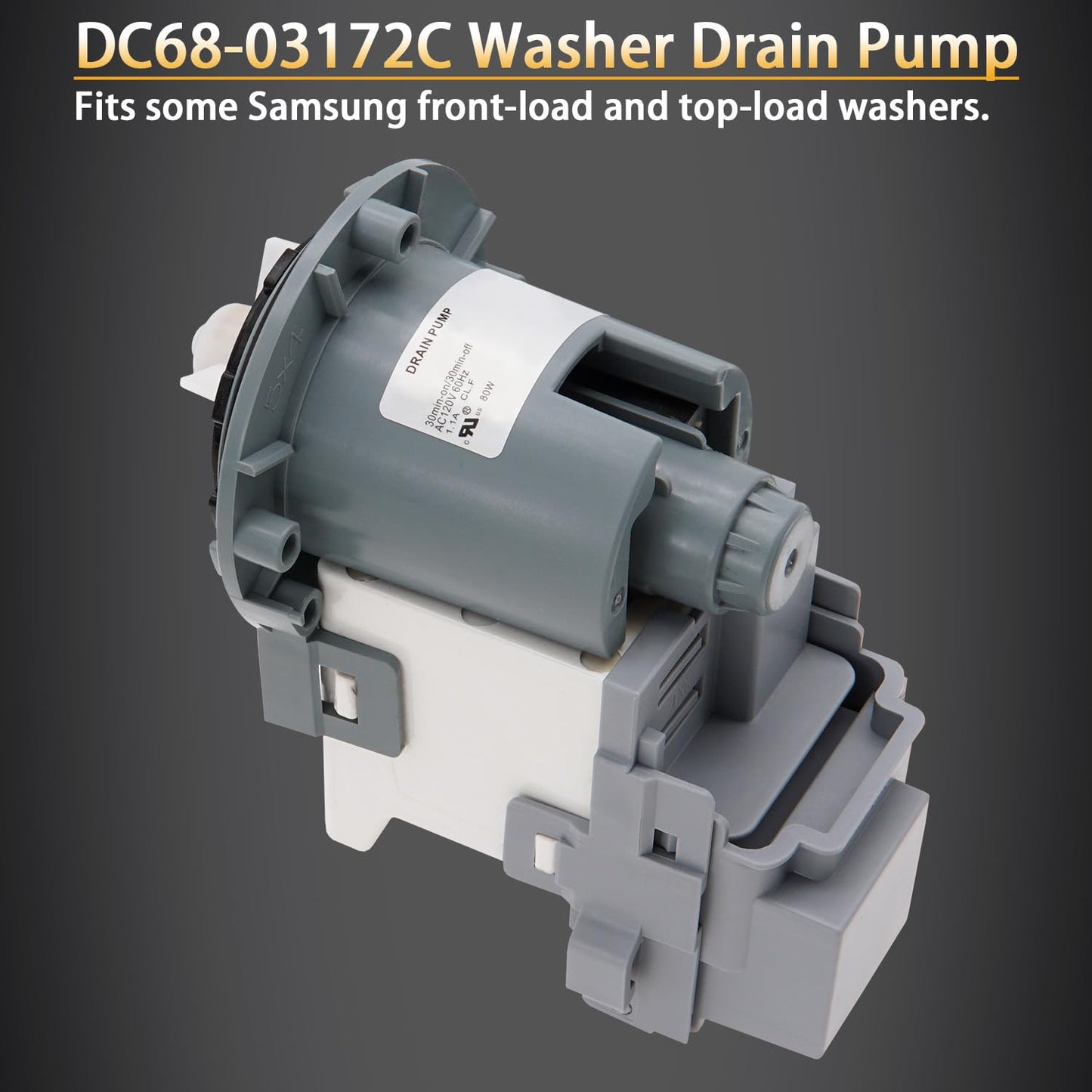 Siwdoy DC68-03172B-03 DC68-03172C Washer Drain Pump Motor Compatible with SAMSUNG Washing Machines
