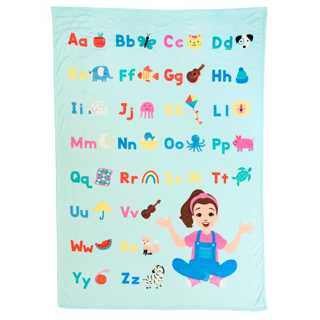 Ms. Rachel Educational Adventures Bedding Super Soft Cozy Throw Blanket, 62 in x 90 in, (Officially Licensed Product) by Franco Kids