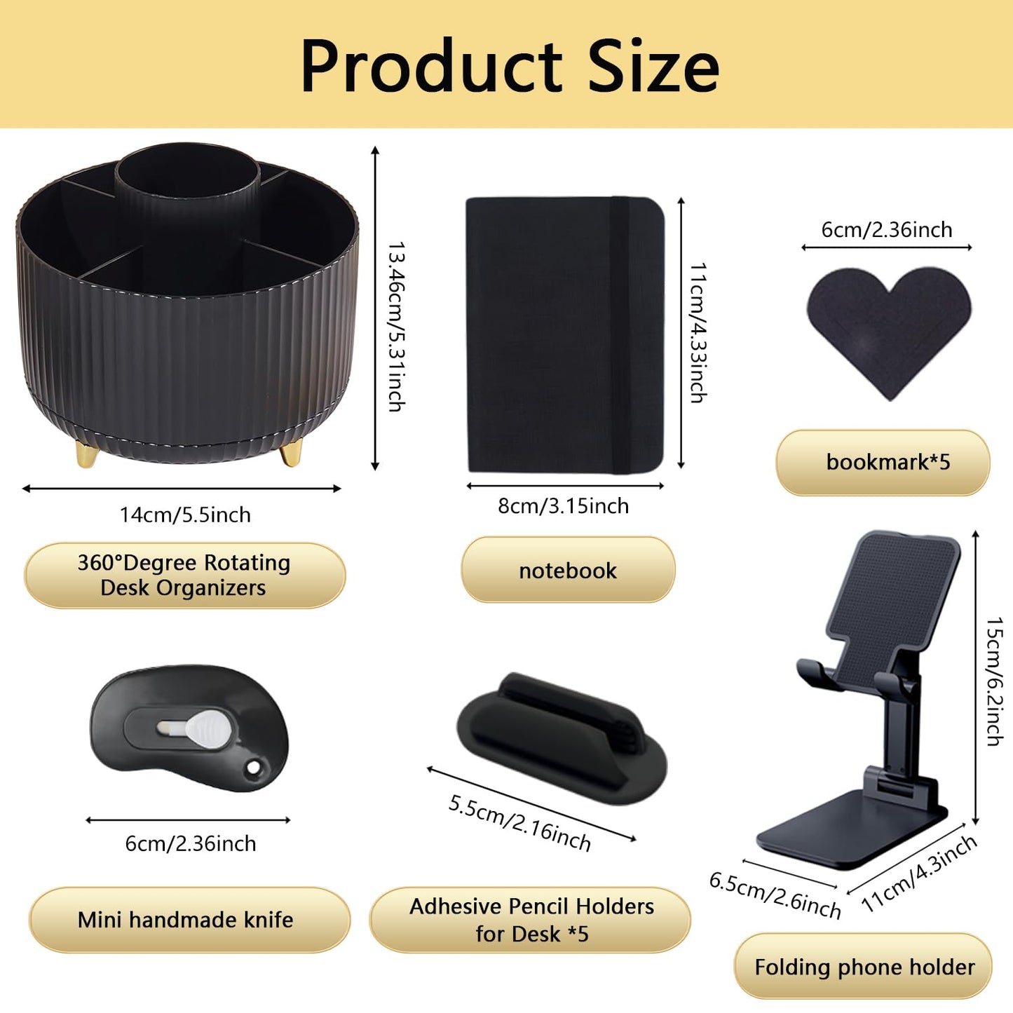 Office Supplies,Desk Accessories,Desk Organizer,Stapler,Tape Dispenser,Folding Phone Holder,Scissors,Notebook,Staple Remover,Staples,Clear Tape,Sticky Notes,Paper Clips,Bookmark,Pen,Pen pals Ect.27pcs