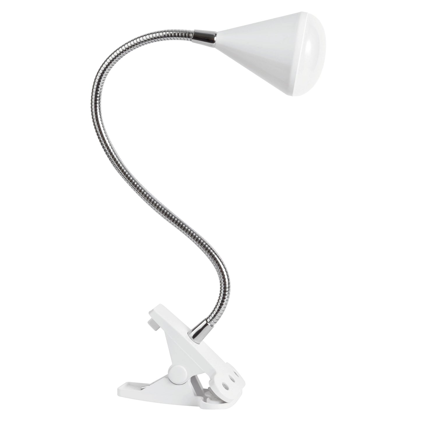 OttLite LED Cone Clip Lamp | Task Lamp, Desk Lamp | Sturdy Clip, Flexible Neck | Great for Home, Office, Work Space, Dorm