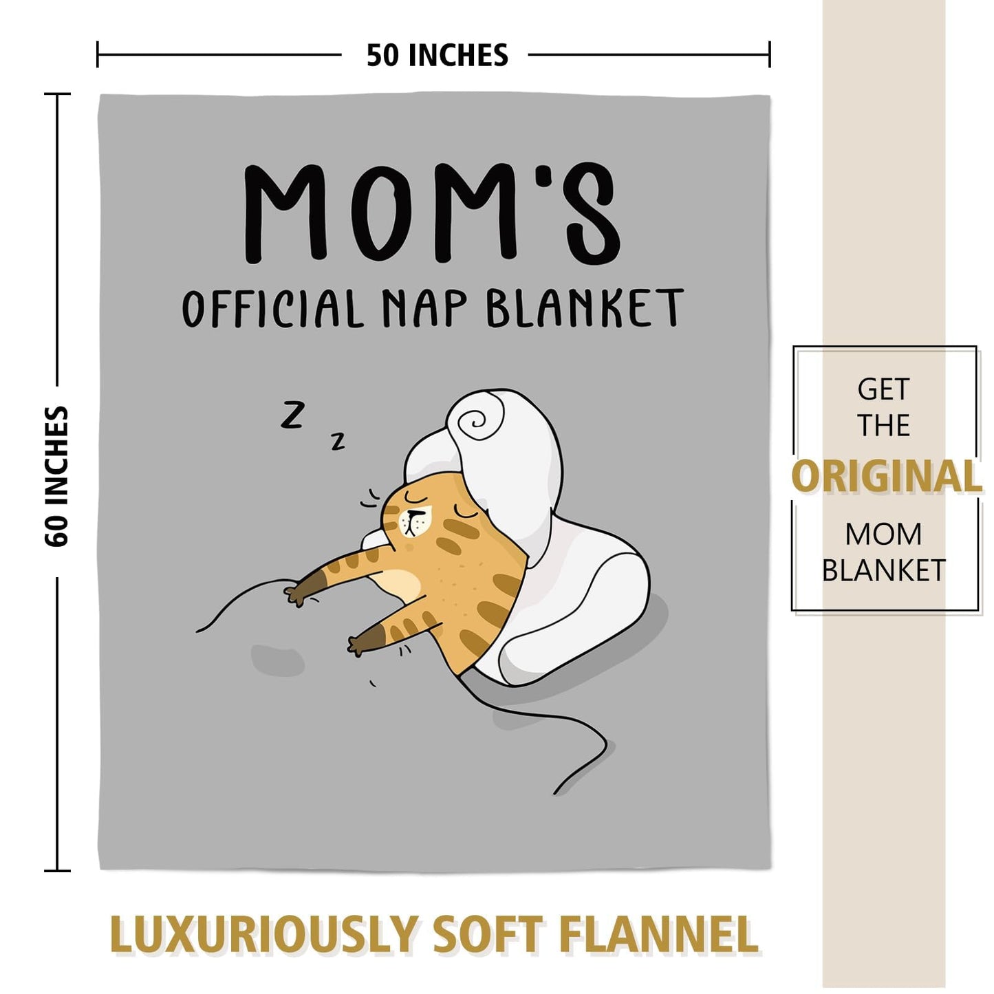 SteadStyle Mothers Day Mom Gifts from Daughter Son, Mom Birthday Gifts Blanket, Mother Presents for Christmas, Valentine's Day, Mothers Day, Fluffy Blanket for Mommy, 60'' x 50'' (Grey)