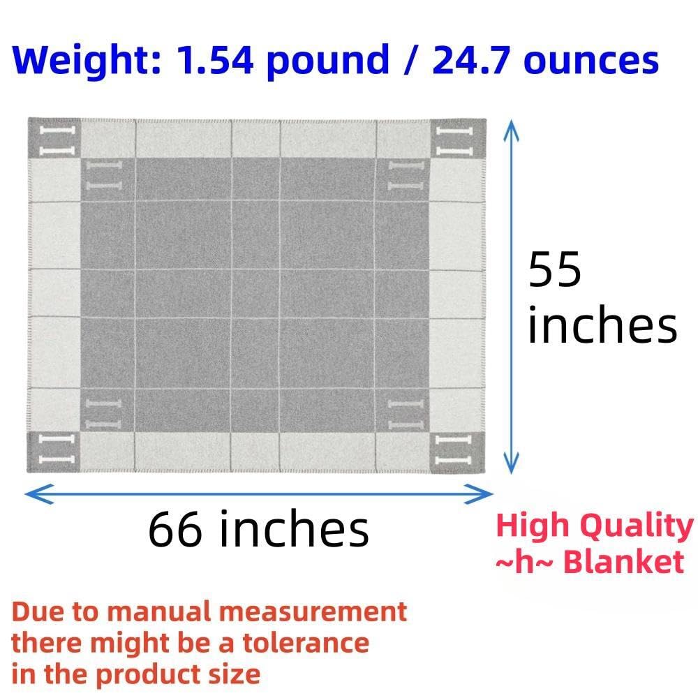 Fcteap h Blanket Soft Throw Blanket Faux Fleece Cashmere Plaid Warm Shawl Thick Knitted Plush Cozy Comfy for Women Throw Blanket for Sofa Couch Bed Queen King Size 55x66 in (Khaki)
