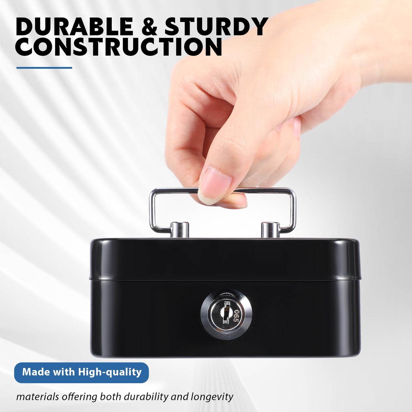 Tandefio 12 Pcs Small Money Cash Box with Lock and Slot Metal Box for Cash Steel Organizer Piggy Bank Metal Coin Bank for Adults, 4.5 x 3.3 x 2 Inch, Without Money Tray (Black,Green,Gray,Pink)