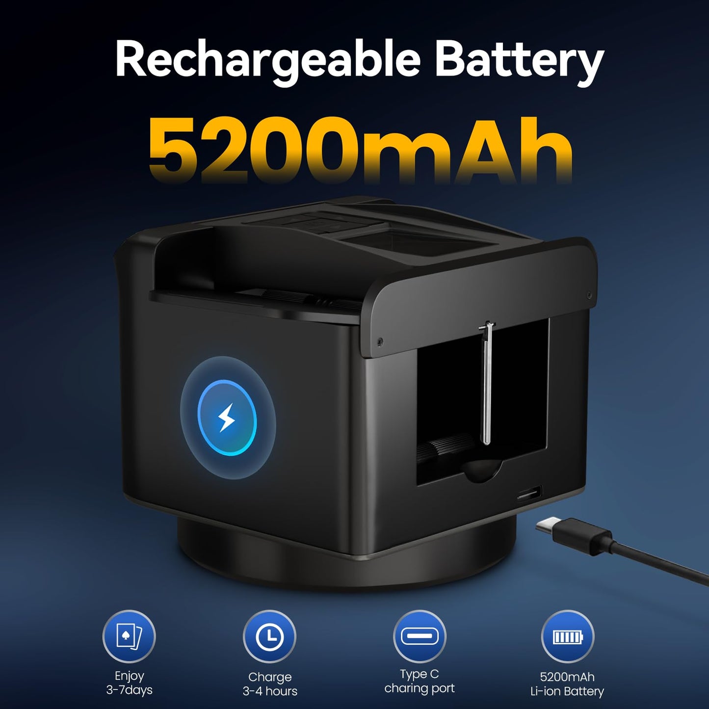 MagicDealer Automatic Card Shuffler and Dealer Machine 2-in-1 for 1-2 Decks, 180°/360° Rotating Dealing Machine for 1-12 Players, 4 Remotes, Rechargeable, for Poker, UNO, Blackjack, Phase 10