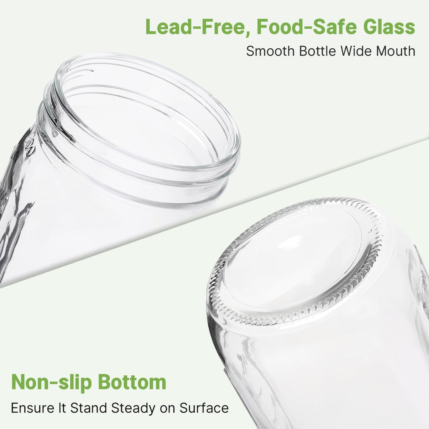 4-Pack Mason Jar Fermentation Kit(Jars Included) Four 32oz Fermentation Jars with Plastic Fermenting Lids, Airlocks, Silicone Rings & Grommets, and Glass Weights for Easy Fermenting & Storage