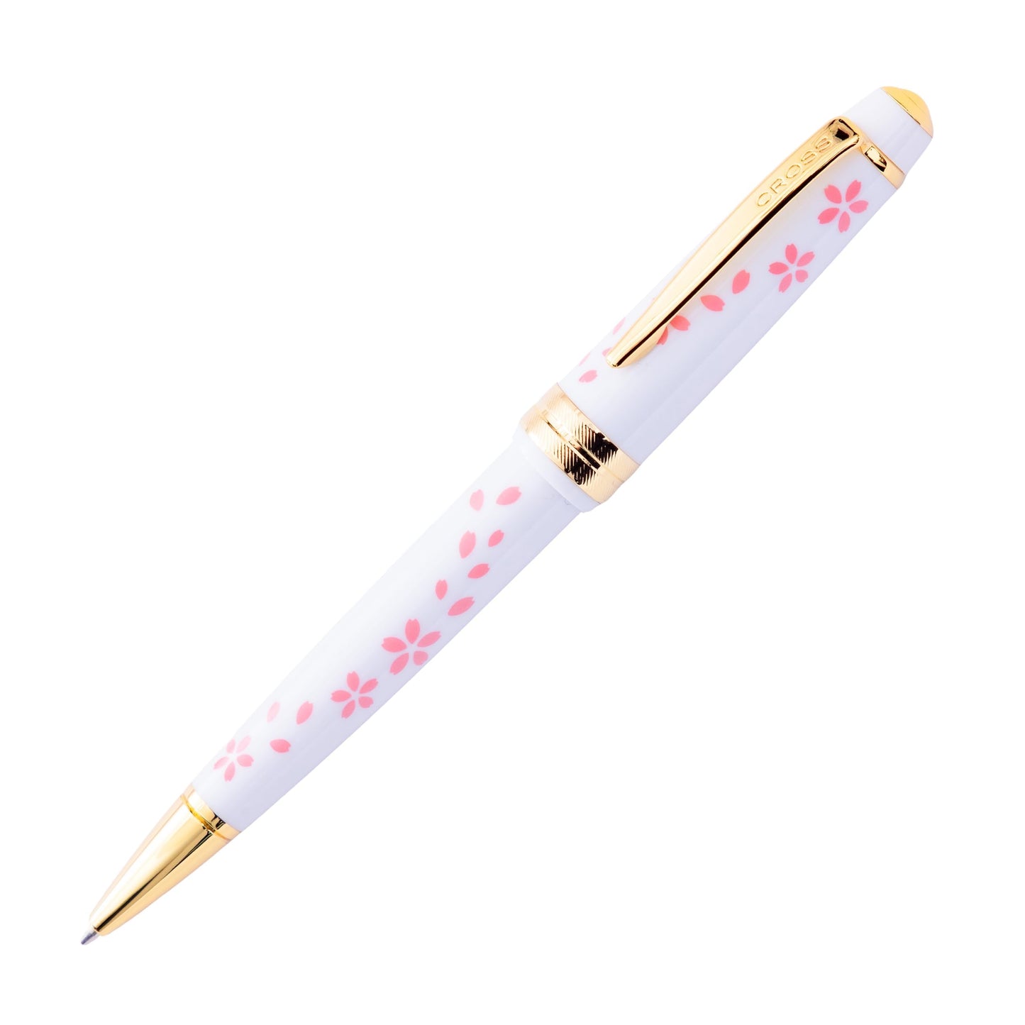Cross Bailey Light Cherry Blossom Glossy White Resin with Gold PVD Appointments Ballpoint Pen