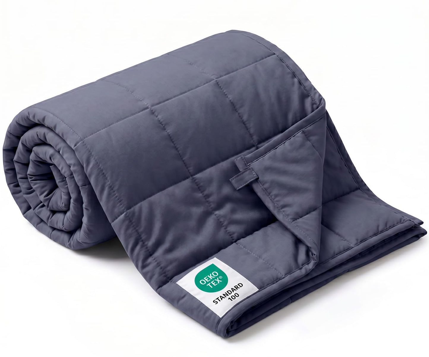 Smart Queen Weighted Blanket for Adults (15 lbs, 48” x 72”, Twin Size) Breathable Heavy Throw Blanket for 120-160 lbs, Soft Thick Blankets with Cooling Glass Beads, All Season, Machine Washable, Grey