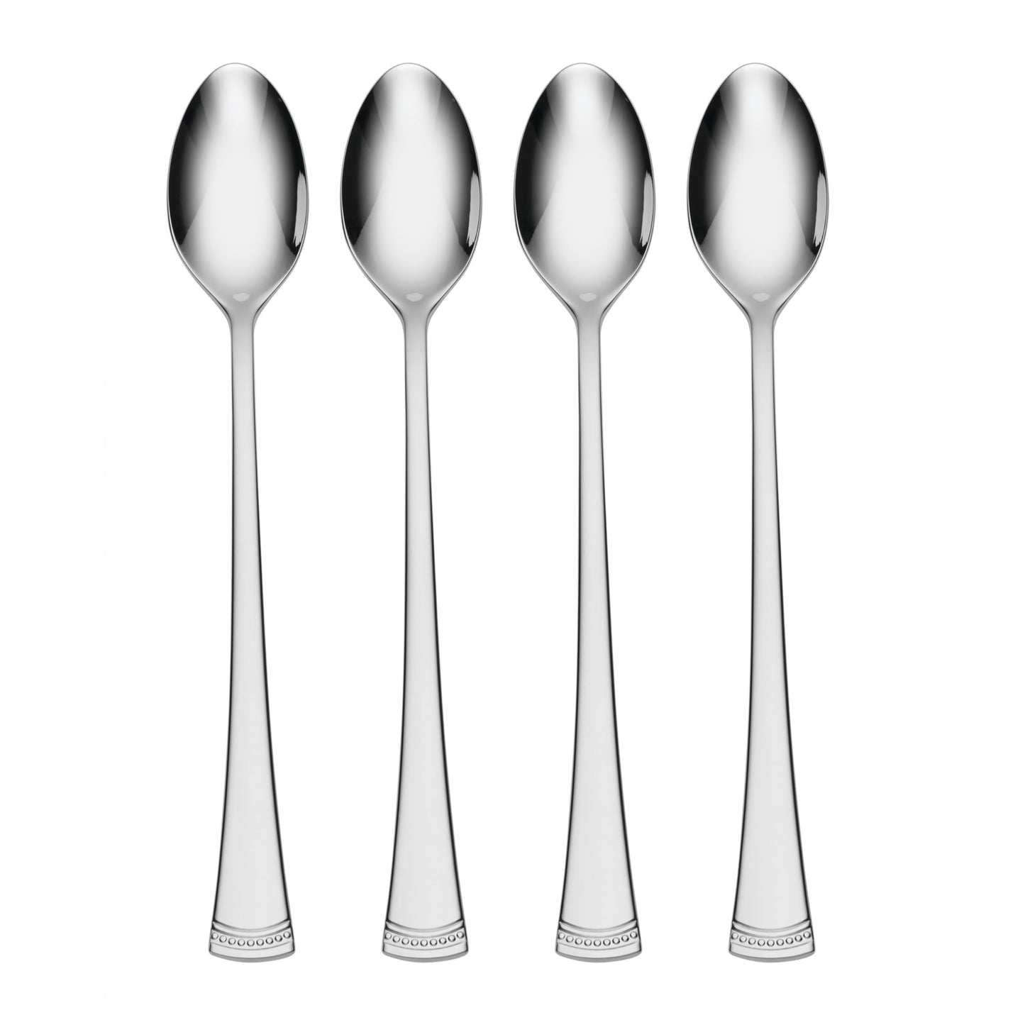 Lenox Silverware Set, Portola Iced Teaspoons, Set Of 4, Service For 4, 18/10 Stainless Steel, Dishwasher Safe, Flatware Utensils, Spoons Silverware, Home, Kitchen And Dining, Spoon (Silver, 4 Piece)