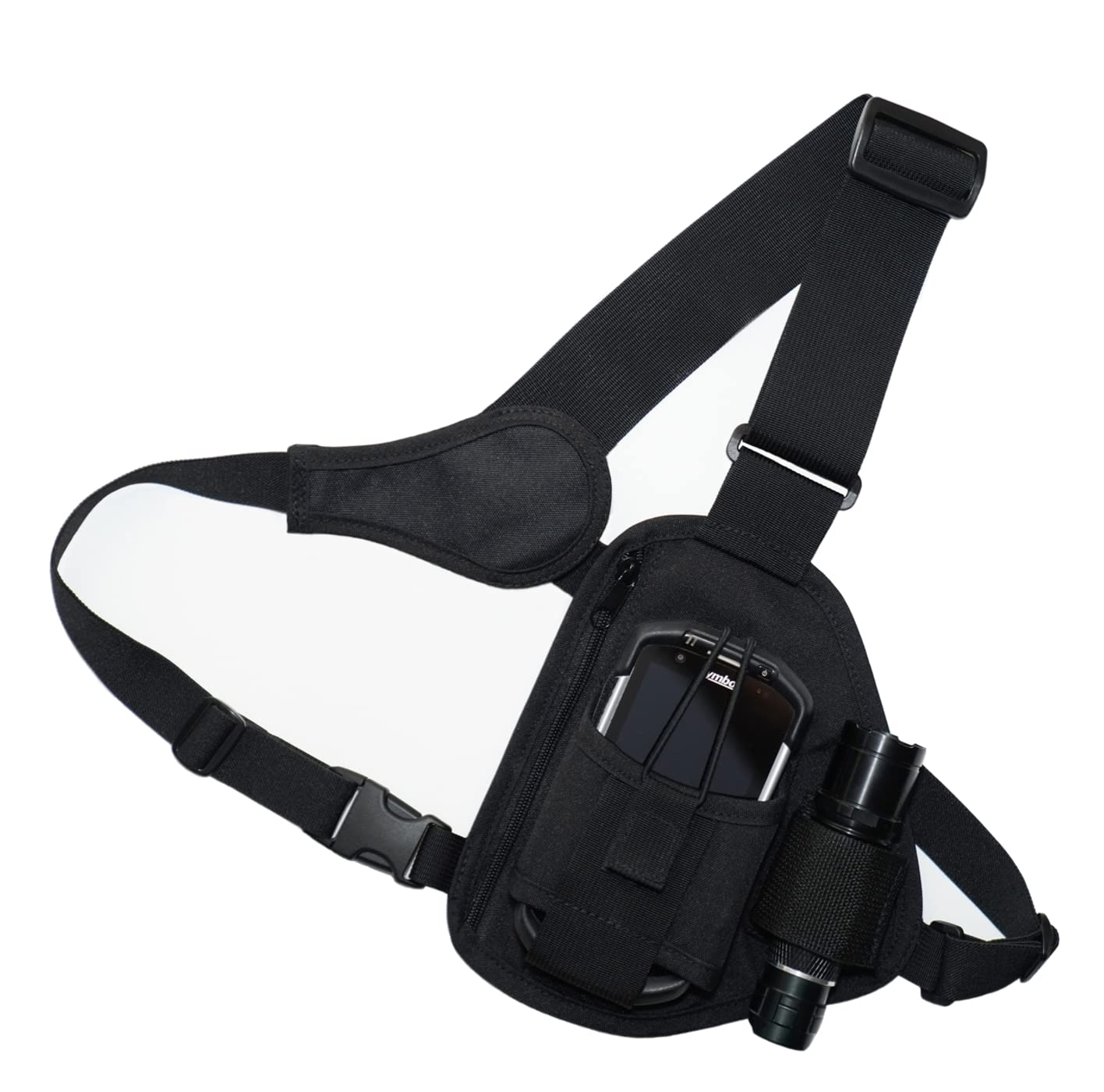 HOLSTERGUY SCH-101Z Universal Scanner Holster Chest Harness with Adjustable 4-8 Inch Depth - Hands-Free Barcode Scanner Holder for Warehouse and Delivery - Made in USA