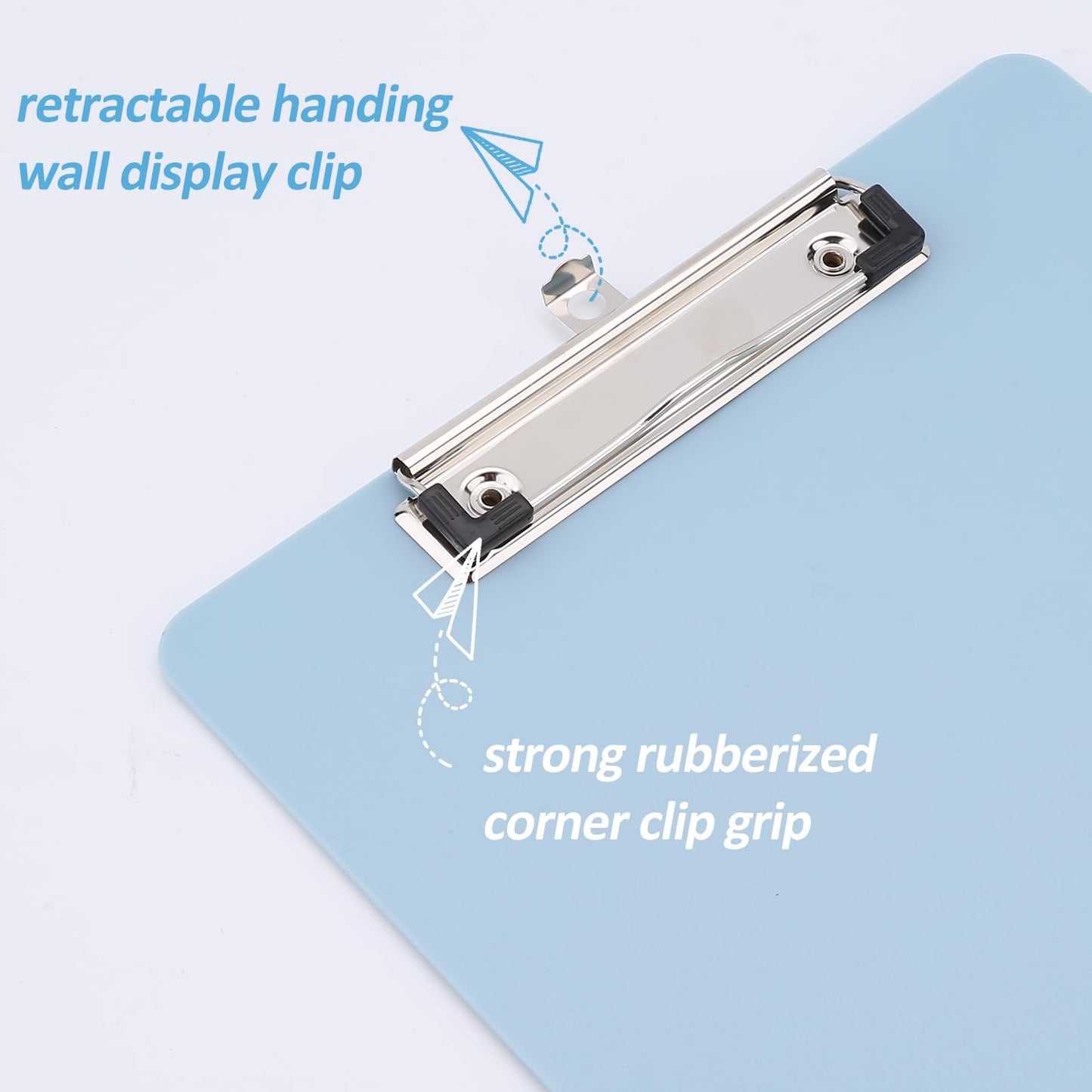 Principal Lines 16 Pack Plastic Clipboards with Low Profile Clip, Hanging Clipboards Bulk, Clip Boards 8.5x11 Holds 100 Sheets, A4 Letter Size Clipboard for Teacher, Students, Kids, School & Office