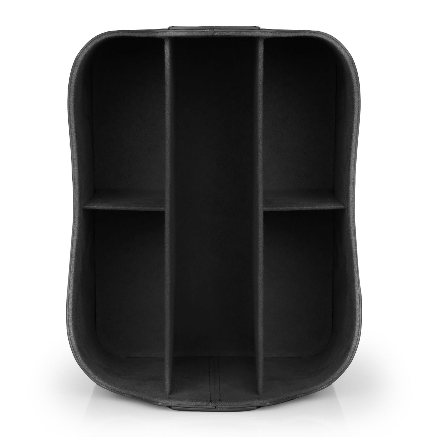 Londo PU Leather Remote Control Holder, Office Supplies Desk Organizer with Tablet Slot, Makeup Brush and Utensils Cube, Large Capacity Desk Caddy With 5 Compartments