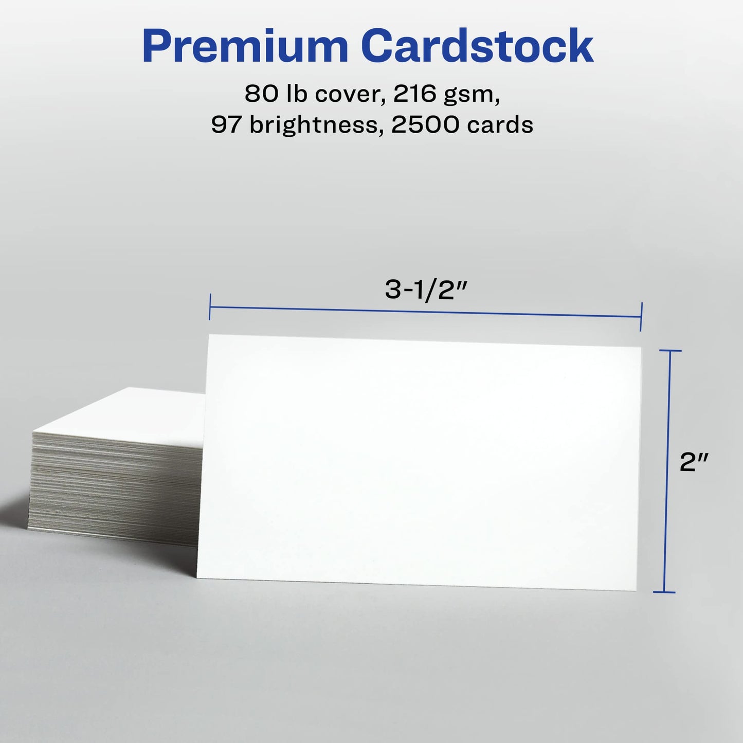Avery Printable Business Cards with Sure Feed Technology, 2" x 3.5", White, 2,500 Blank Cards for Laser Printers (05911)