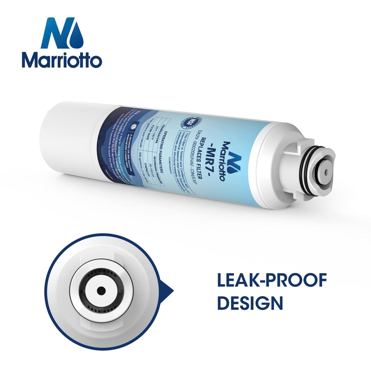 MARRIOTTO Compatible with Samsung DA29-00020B Refrigerator Water Filter, DA29-00020B, DA29-00020A, HAF-CIN/EXP, 46-9101 Refrigerator Water Filter, 4 Pack