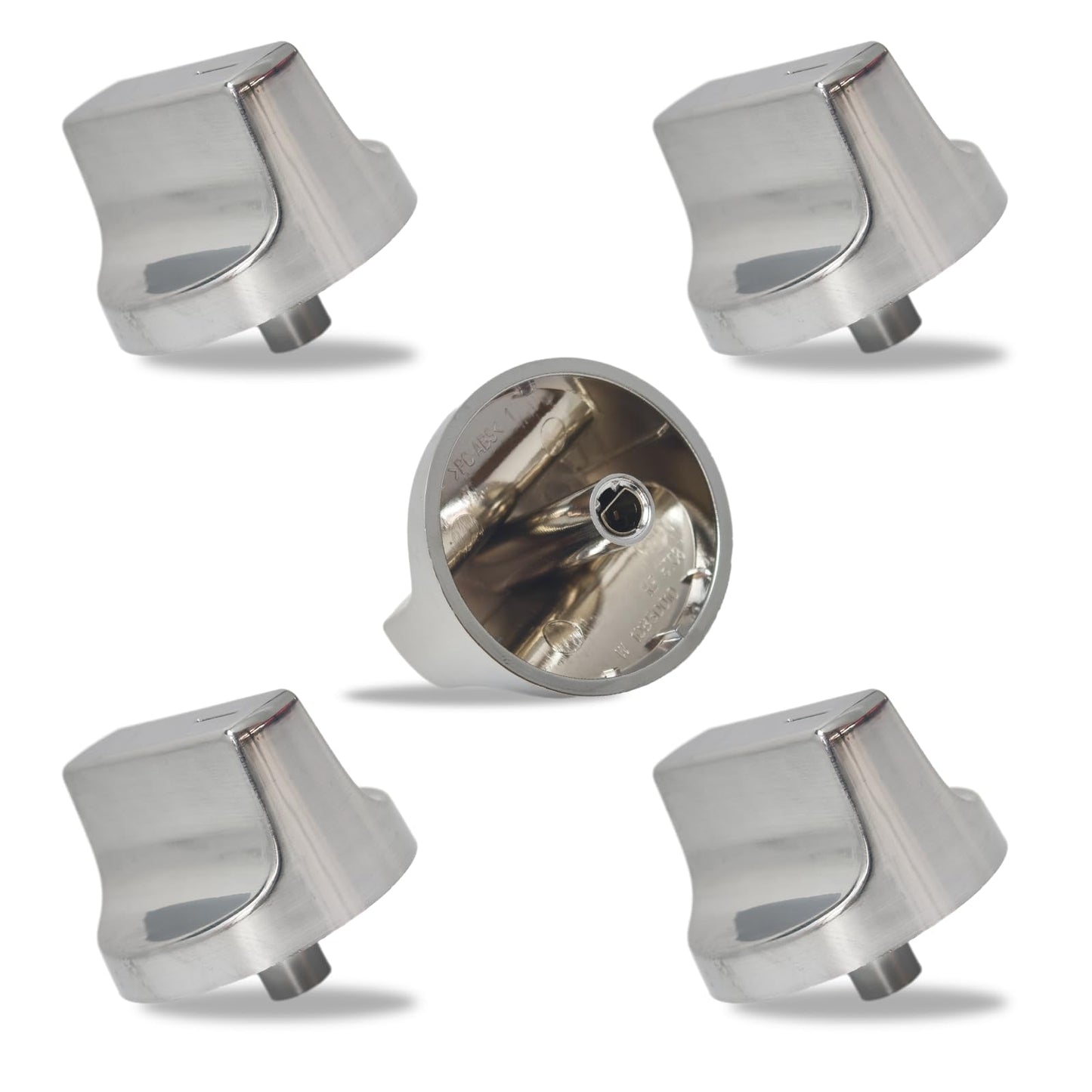 HLZDS W11366438 Cooktop Knobs 5 Pack, Compatible with Whirlpool WCG55US0HS00 WCG55US6HS00 WCG55US6HS00, KIP5T08 W10850010 Gas Stove Knobs