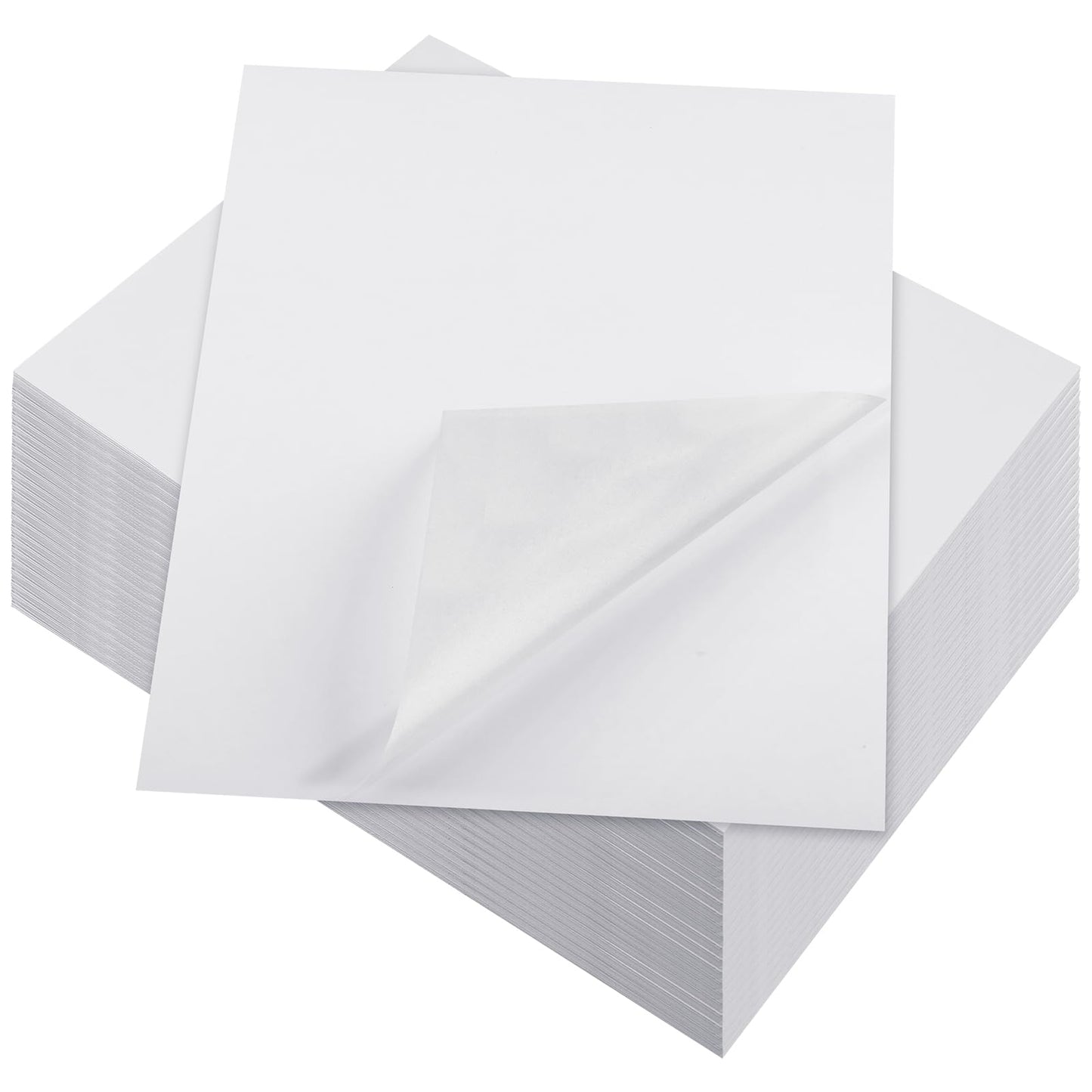 Feifeiya Washi Paper Sticker White Printable Multipurpose Copy Paper Inkjet Printer Compatible Full Sheet Letter Size Labels