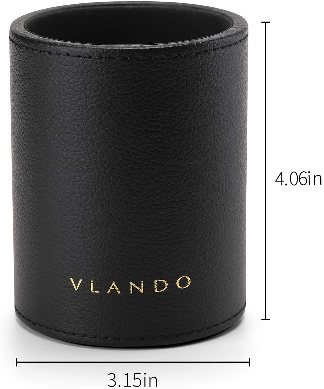 Vlando Office Desk Organizer Leather Desktop Organizer Caddy with Drawer for Storing Desktop Supplies and Accessories (Black Set)