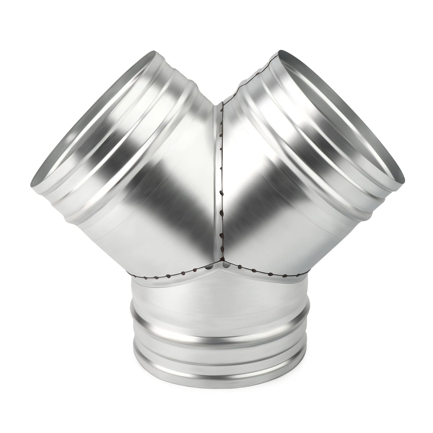 GASHER Duct Splitter 3 Way 6 inch Duct Hose Connector, Y Shape Duct Splitter, for Dryer Vent, Extractor Fan, Galvanized Steel Duct