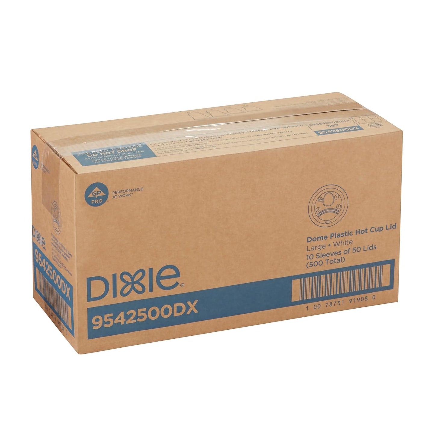 Dixie 9542500DXCT Dome Lids, f/PecfecTouch Cup 12/16 oz., 10PK/CT, WE