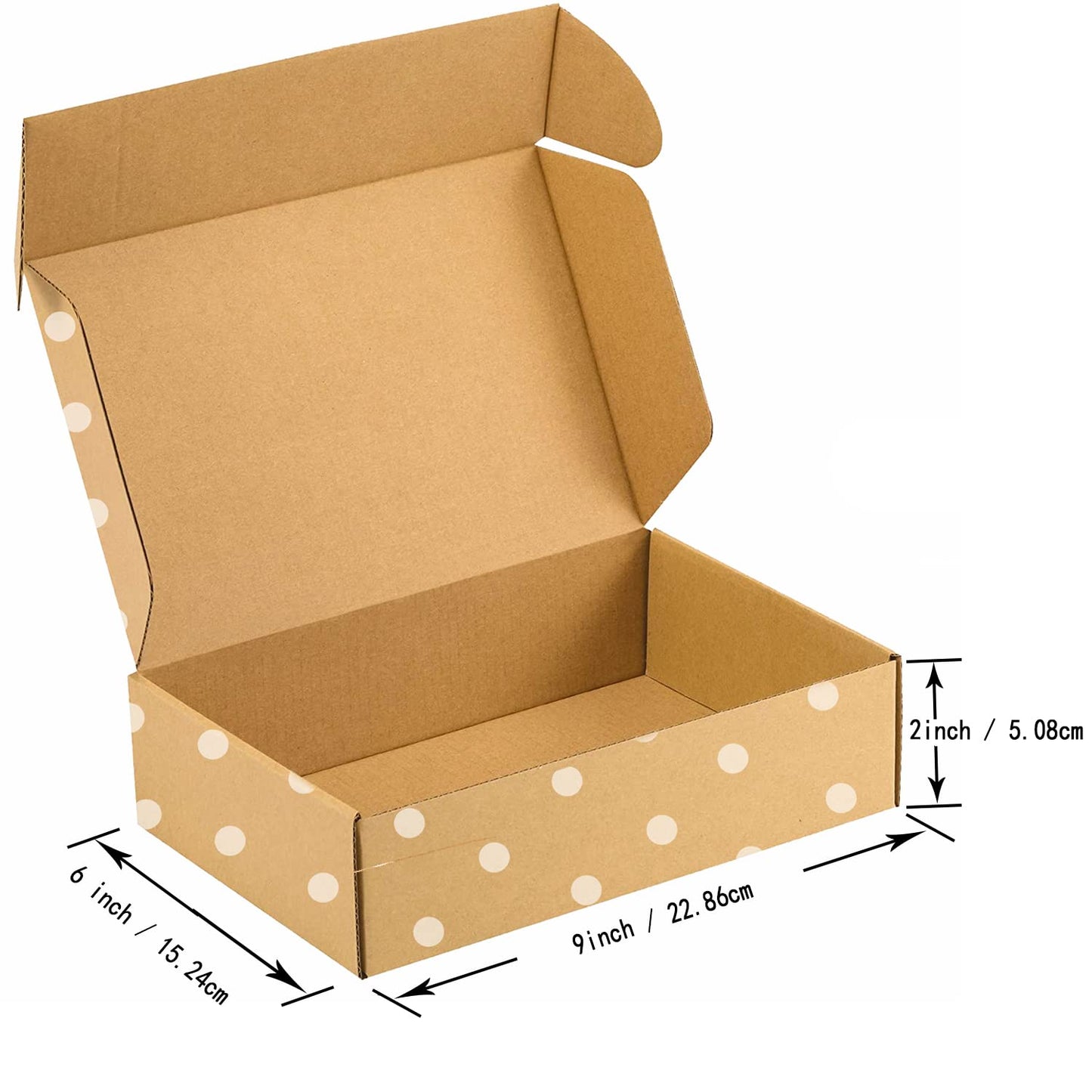 25 Pack Brown Corrugated Cardboard Mailer Boxes - Medium Mailing Boxes for Packaging, Shipping, Gift & Craft Packing, Recyclable (9" x 6" x 2")
