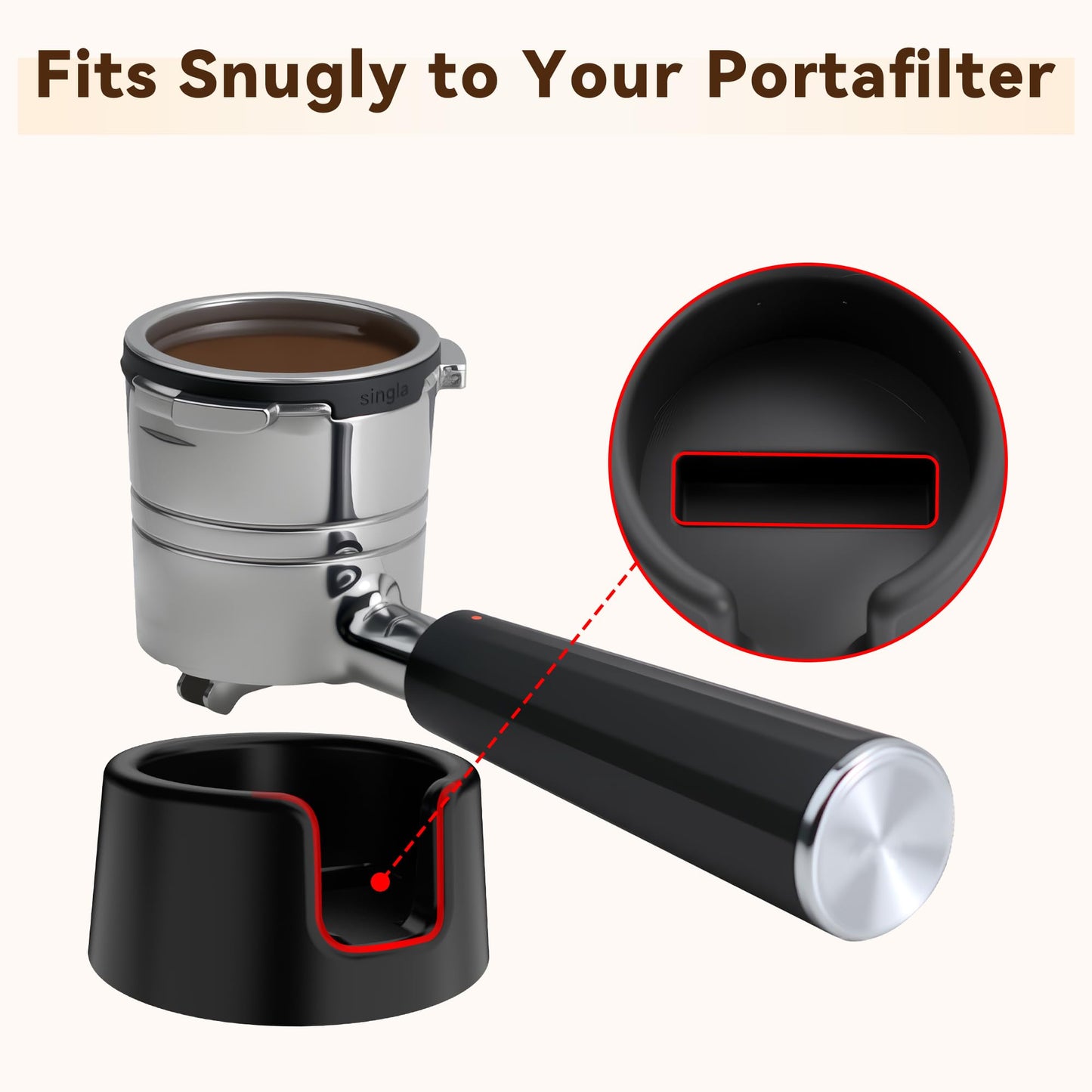 3-in-1 Silicone Coffee Mat + Coffee Tamper Base + Top Mat for Ninja Espresso Machine, Accessories for Ninja Luxe Cafe ES601/ES701