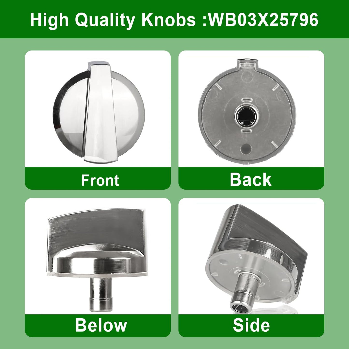 5PCS WB03X25796 Gas Cooktop Knob Fits for ge Profile Stove Knobs, Fit Model PGP953SET1SS PGP986SET1SS PGP959SET1SS PGP976SET2SS - Replaces AP5986232 PS11721433 4362262 WB03T10326