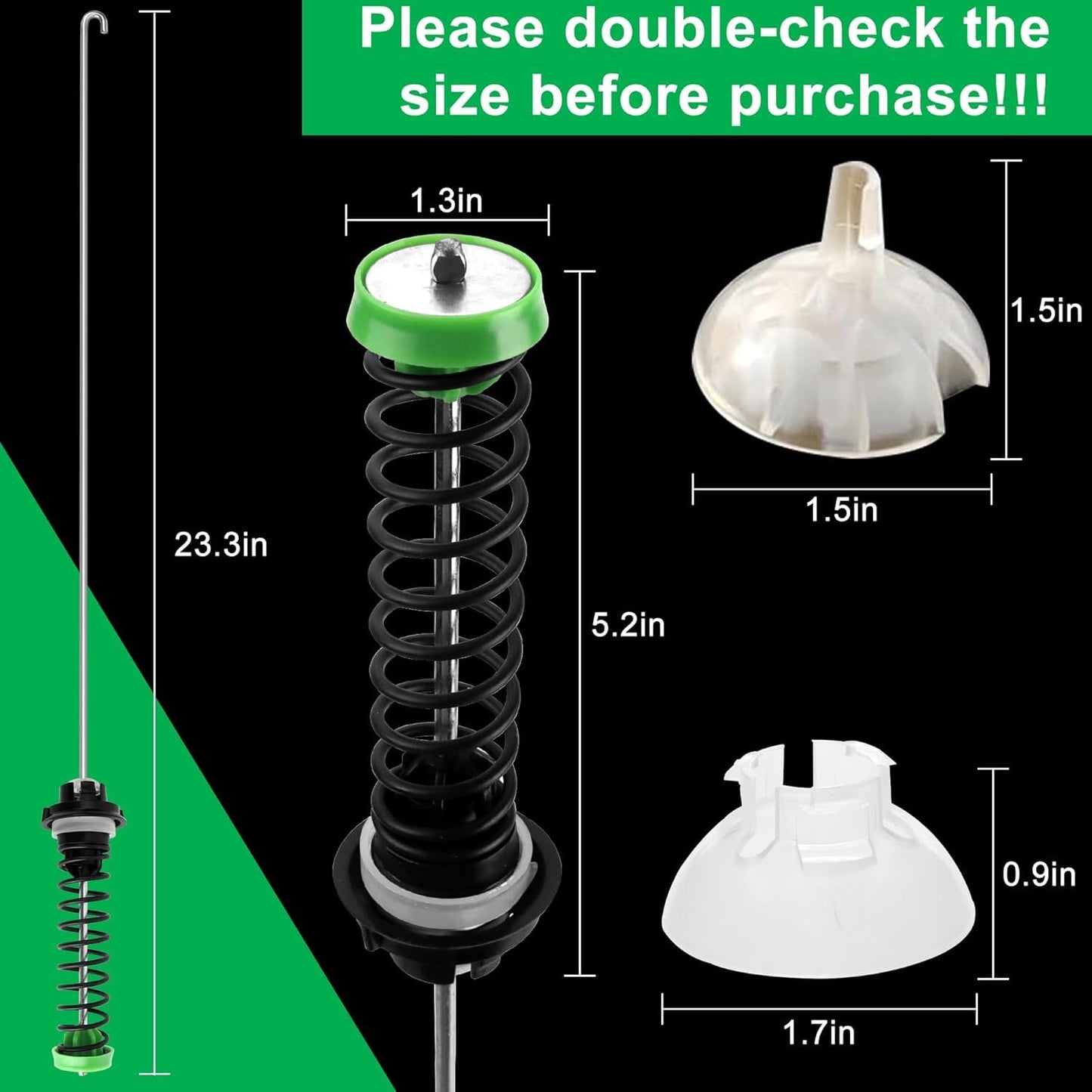 【2026 Upgraded】MVWC565FW1 MVWC565FW2 MVWC565FW0 MVWX655DW1 W11130362 Washer Suspension Rod Kit - Balance & Stabilize for Whirlpool Maytag Kenmore Bravos Top Load Washer | Fits WTW5000DW3/DW2/DW1