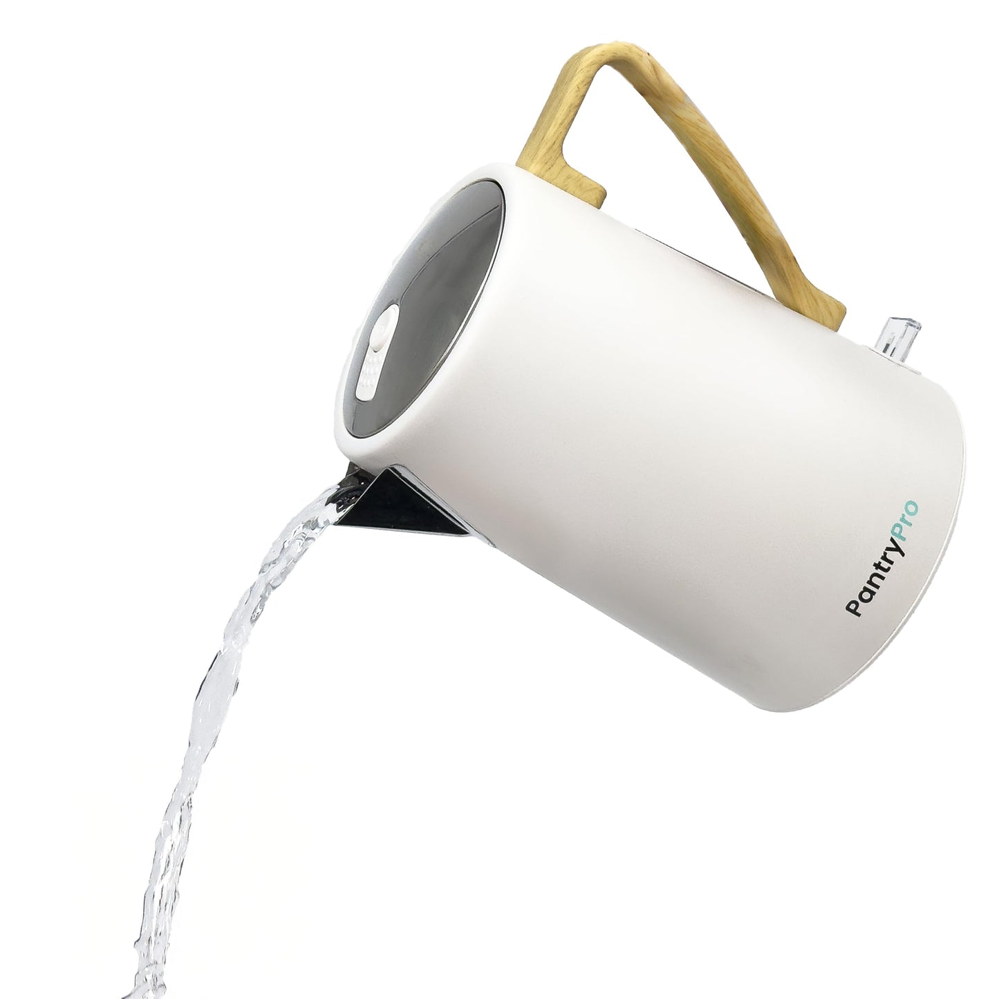 1.7L 1500W Wide Mouth Electric Kettle - Stainless Steel Interior - Rapid-Boil - Auto Shut-Off, Boil-Dry Protection, Cool-Touch, LED Indicator - White by The Display Guys