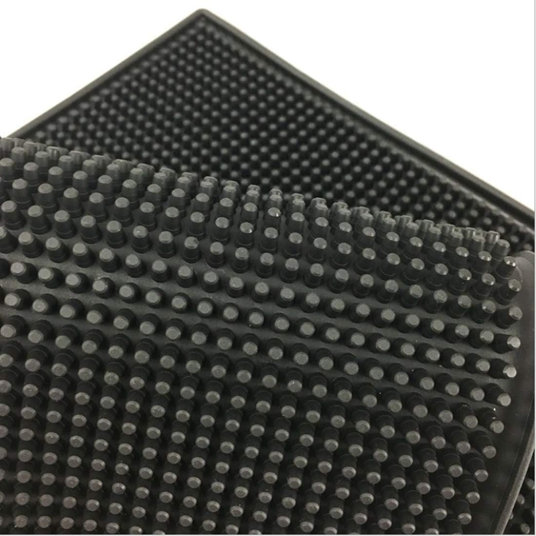 Extra Large (28 inch by 16 inch) Thick Rubber Service Bar Mat for Home Kitchen Counter Mat, Bartender Bar Mat, Dish Drying Mat, 2 Packs Black