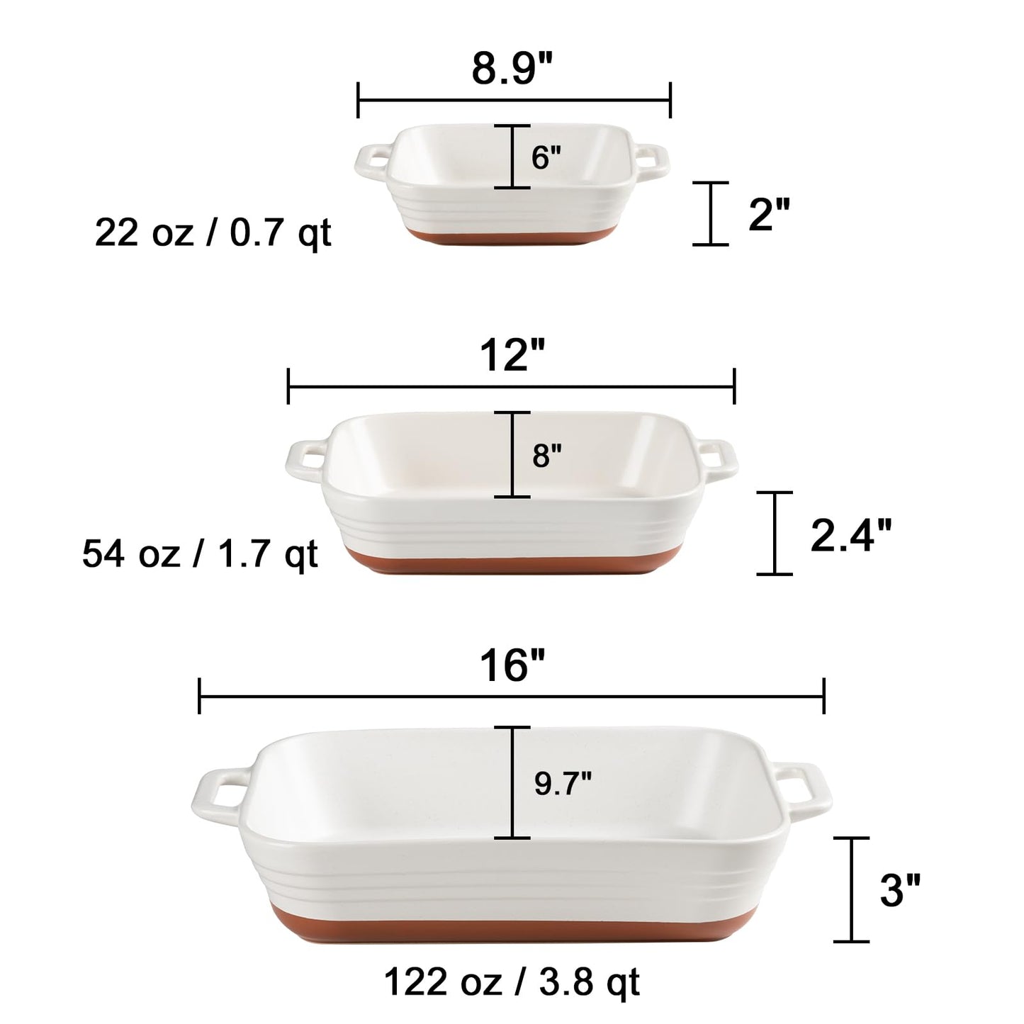 Sweejar Relief Casserole Dishes for Oven, Ceramic 9x13 Baking Pans Set for Cooking, Cake, Banquet and Daily Use, Rectangular Bakeware Set, Porcelain Baking Dish, Lasagna Pan Deep with Handles(Turquoise)