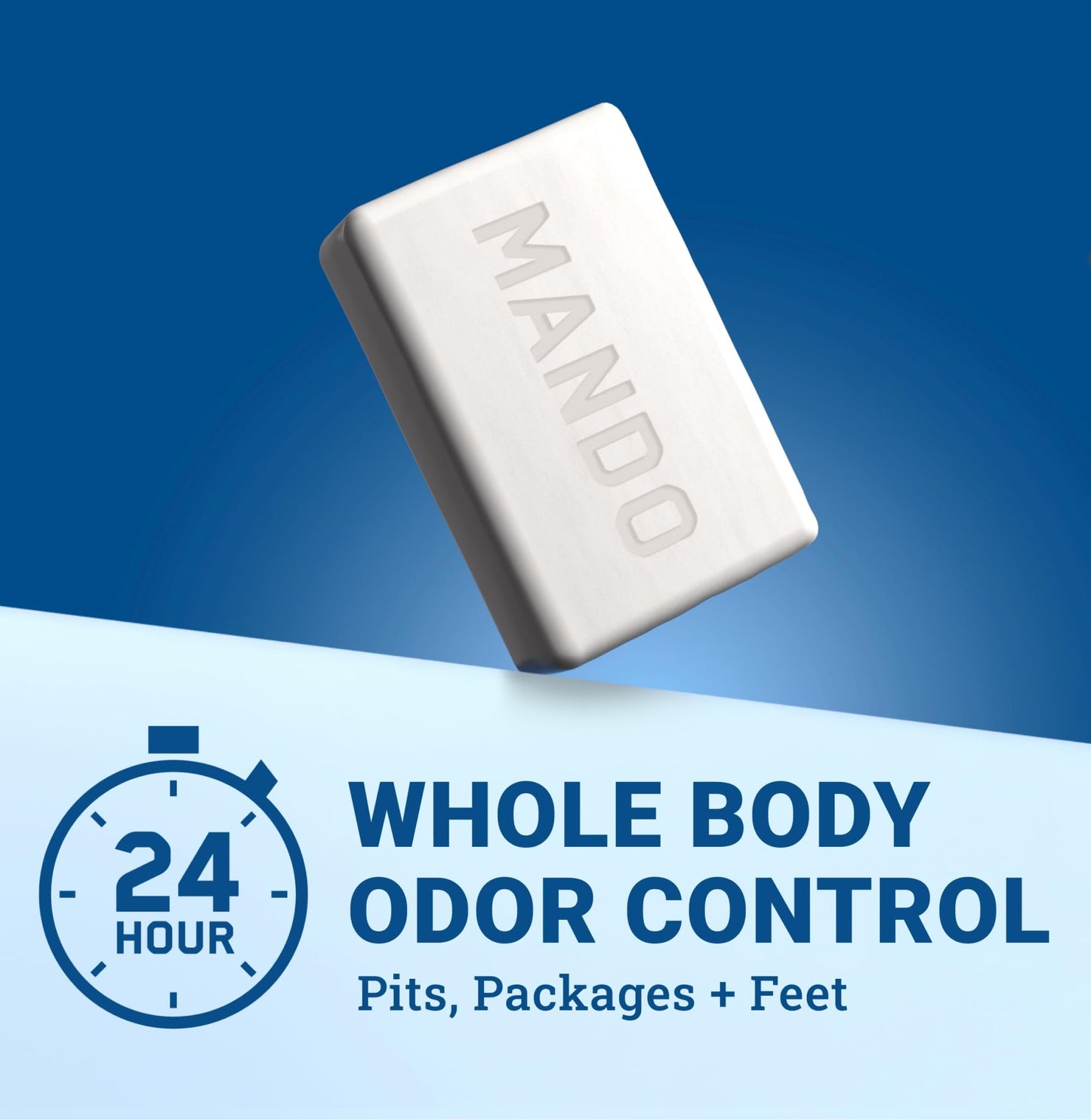 Mando 4-in-1 Acidified Cleansing Bar - 24-Hour Odor Control - Moisturizing Formula - Formulated without SLS and Parabens - Safe For Sensitive Skin - 5 ounces (Pack of 2) - Pro Sport & Mt Fuji