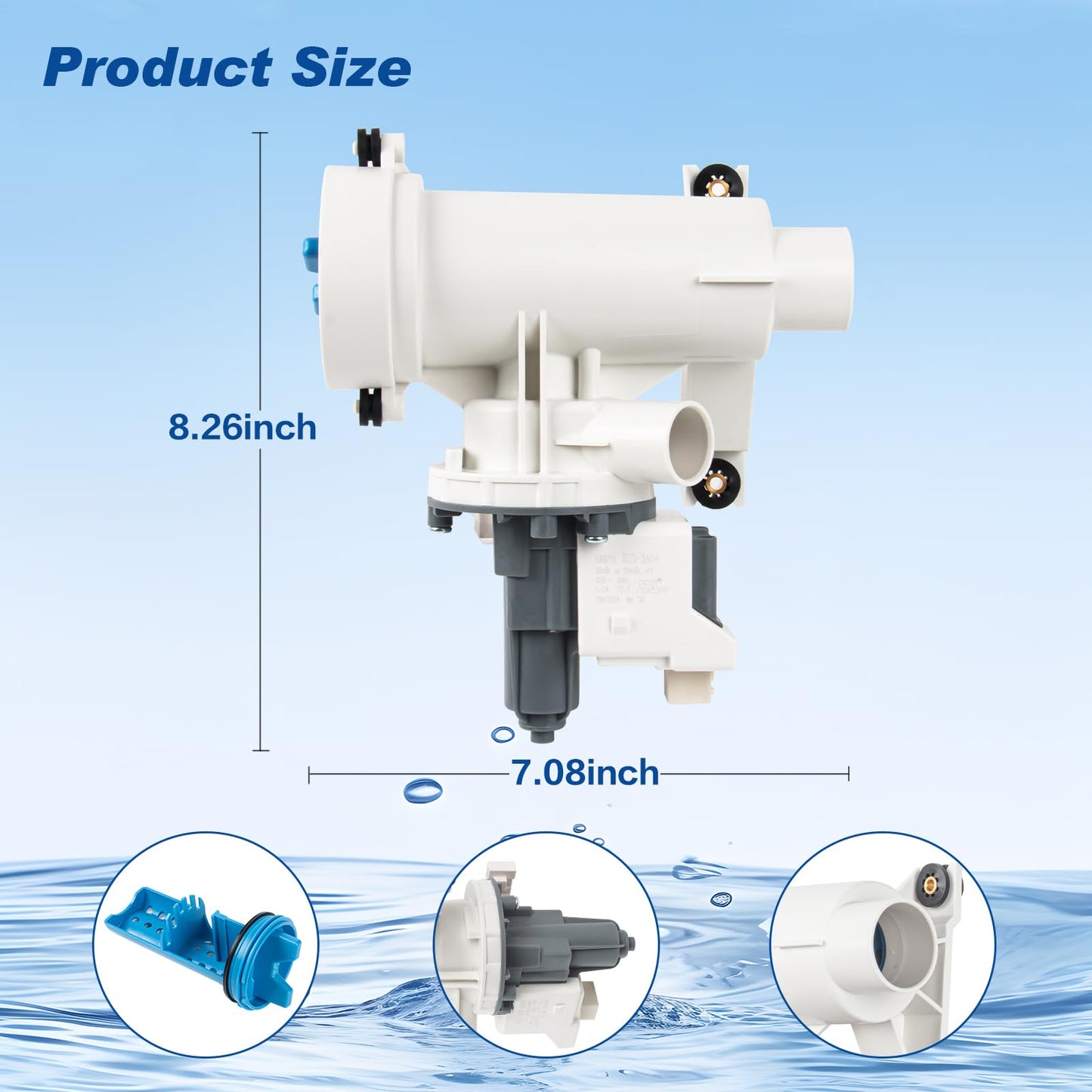 WH11X29539 GE Washer Drain Pump Assembly and Filter | Washing Machine Drain Pump