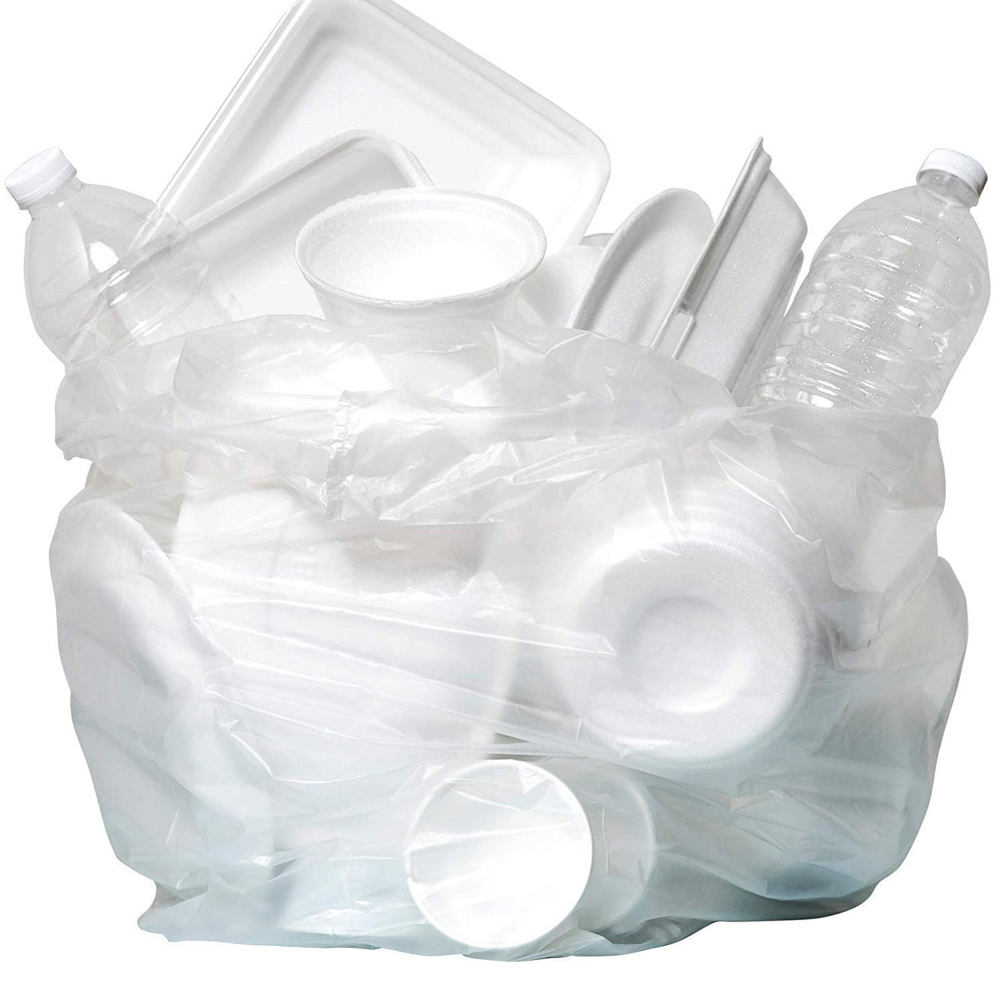 Aluf Plastics SCR-243306C 12-16 Gallon Trash Bags - (Commercial 1000 Pack) - Source Reduction Series Value High Density 6 Micron Gauge (equiv) - Intended for Office, Bathroom, Paper, Styrofoam