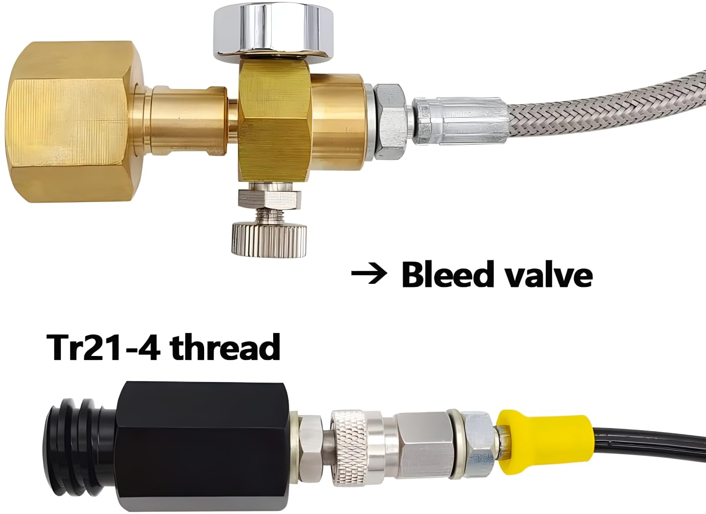 Upgraded Soda Machine Co2 Adapter Stainless Steel Hose with Larger Pressure Gauge, CGA320 Co2 Tank Direct Hose Adapter to Jet/One Touch/Fizzi/Aqua Fizz Soda Water Machine (60 inch)