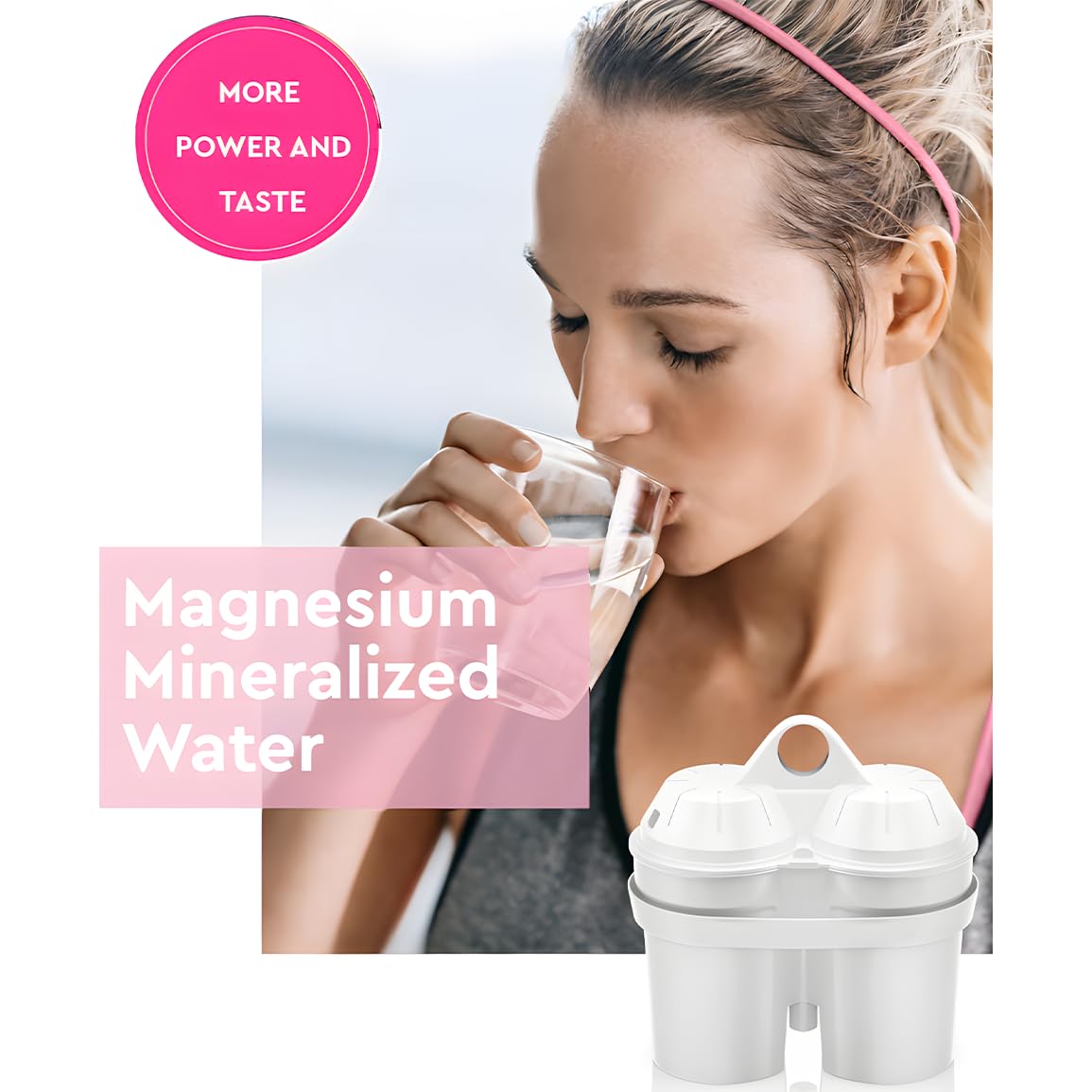 BWT Magnesium Mineralized Water Filter, 3-Pack - Long Life Mg2+ Cartridge for Water Filters, 3x120L Capacity, Maximum Protection for Espresso Machines