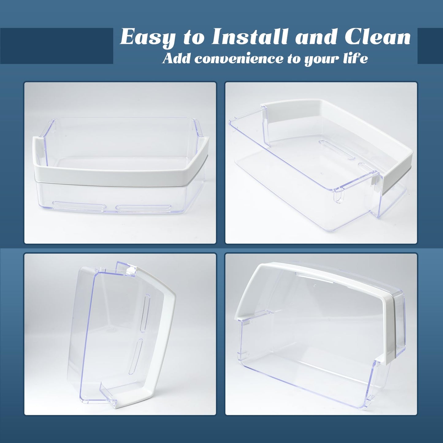Upgraded WR71X11052 Refrigerator Gallon Door Bin for Right Side Replacement for GE DFE28JSKFSS GFE26GMKFES GFE28GYNJFS GWE23GYNHFS, Fridge Drawer Shelf Replace 2692216 239D2487 AP5669350 PS6883671