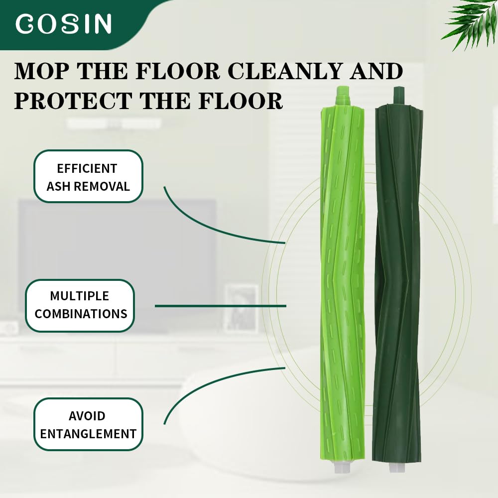 COSIN Replacement Parts Kit Compatible with Roomba s9(9150),s9+(9550),s Series Vacuum Cleaner.Pack of 2 Set of Multi-Surface Rubber Brushes, 10 Side Brushes,10 Filters,10 Dust Bags,2 Tools