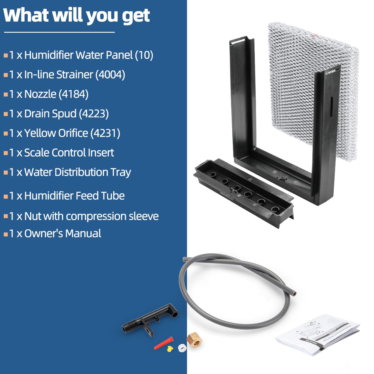 Sconva 4793 Humidifier Maintenance Kit with Model No. 10 Water Panel Humidifier Filter Pad Compatible with AprilAire Whole-House Humidifier 550, 550A, 558 Humidifier Parts & Accessories