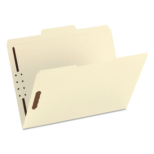 Smead Fastener File Folder, Reinforced 1/3-Cut Tab, Letter Size, Manila, 50 per Box (14537)