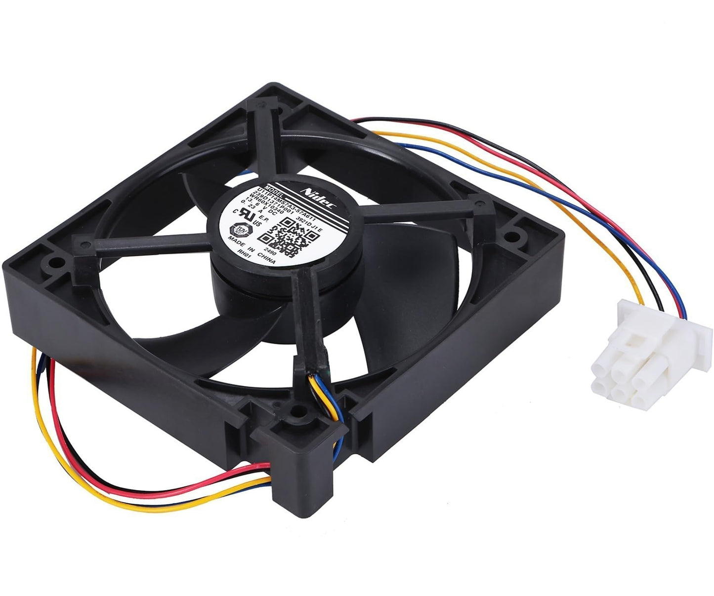 WR60X10340 Refrigerator Freezer Evaporator Fan Motor Fit for GE Refrigerator U11P14MS7A3-57A611 239D1371P001 Replaces AP6891698 PS12727431 EAP12727431 4931166 DC13.6V 0.23A Size: 4.4 x 4.4 Inch