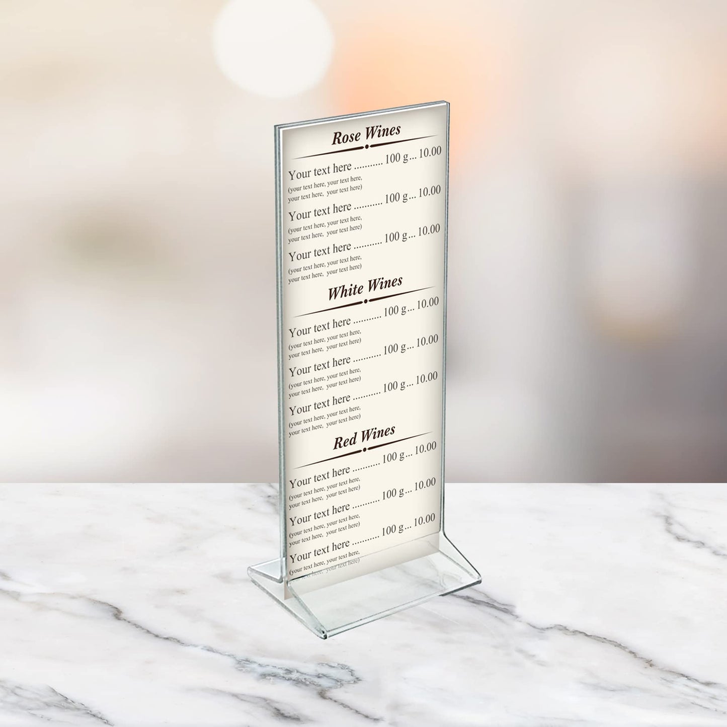 Azar Displays 142745 4.25" W x 11" H Vertical Top-Load Sign Holder