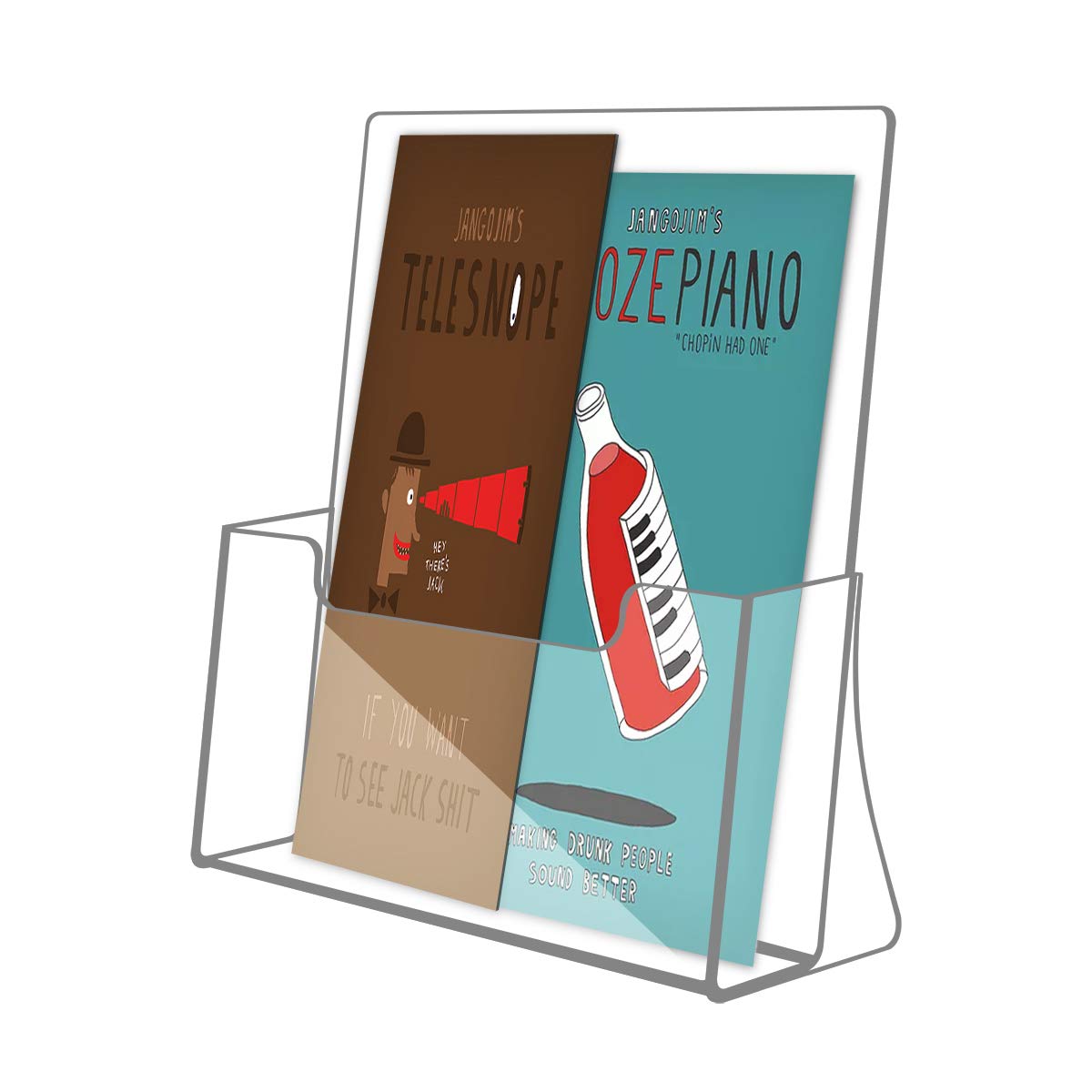 NIUBEE 6 Pack Acrylic Brochure Holder 8.5 x 11 inches, Clear Acrylic Literature Holder Plastic Flyer Display Stand, Acrylic Countertop Organizer for Magazine, Pamphlet, Booklets, Menu, Journals
