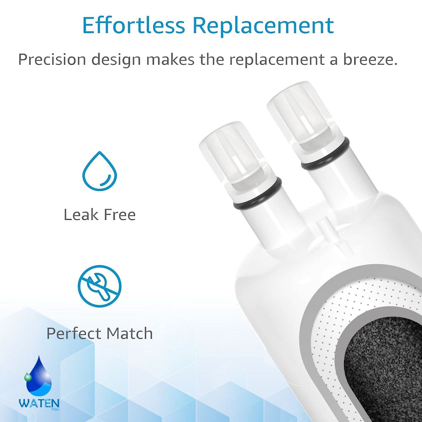 Water Filter Replacement for WRS325SDHZ, WRS325SDHZ08, Whirlpool WRS571CIHZ04, WRS325FDAM04, WRS588FIHZ04, WRS321SDHZ08, WRS555SIHZ06, WRS325FDAW04, WRS315SDHZ08, 3PACK